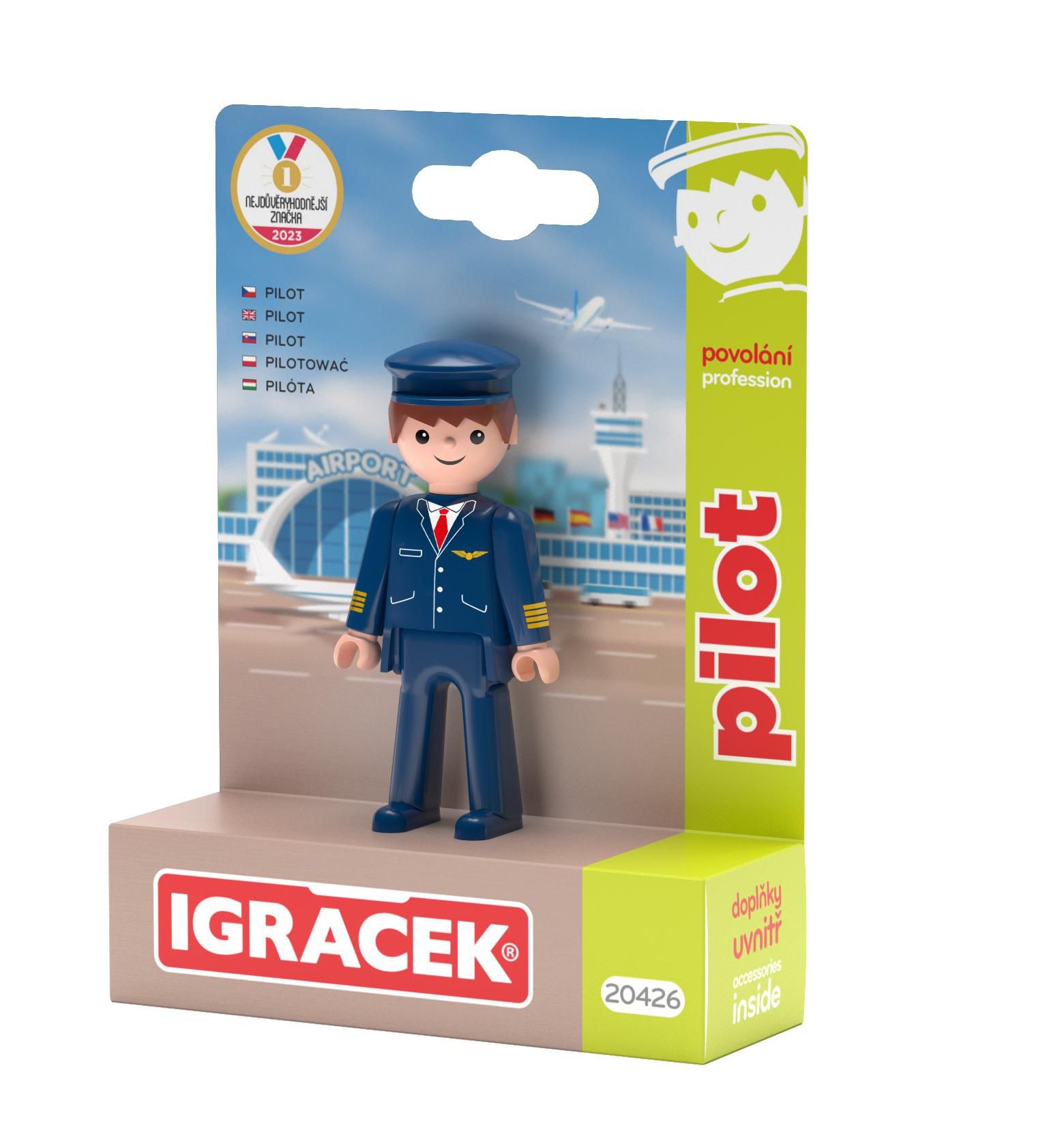 Svět dětí - Igráček Pilot - figurka s příslušenstvím