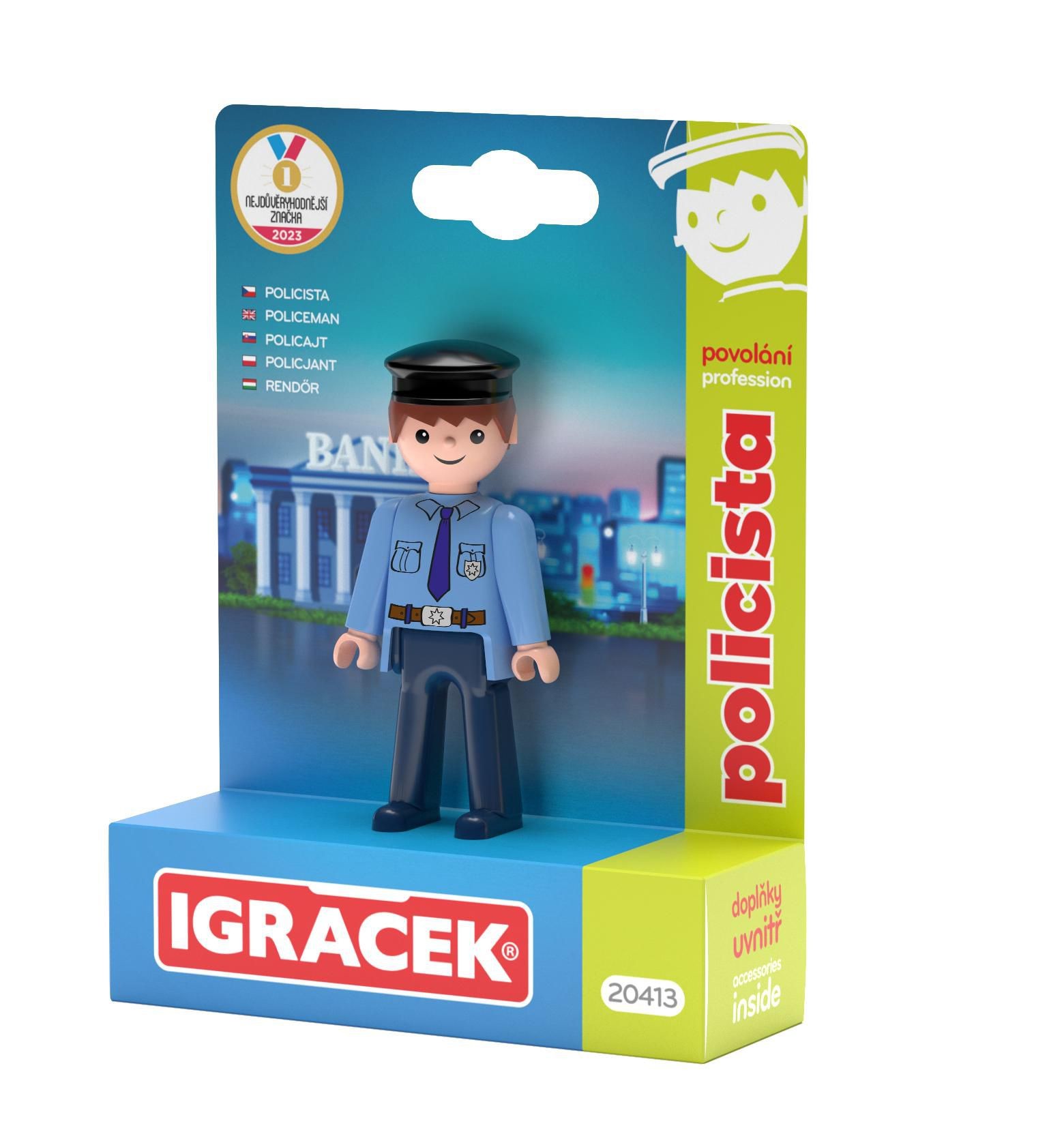 Svět dětí - Igráček Policista - figurka s příslušenstvím