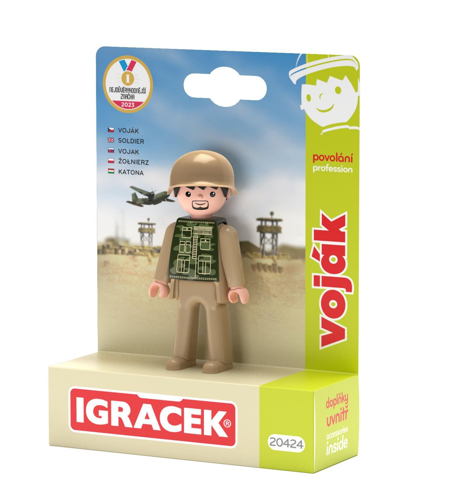 Svět dětí - Igráček Voják - figurka s příslušenstvím