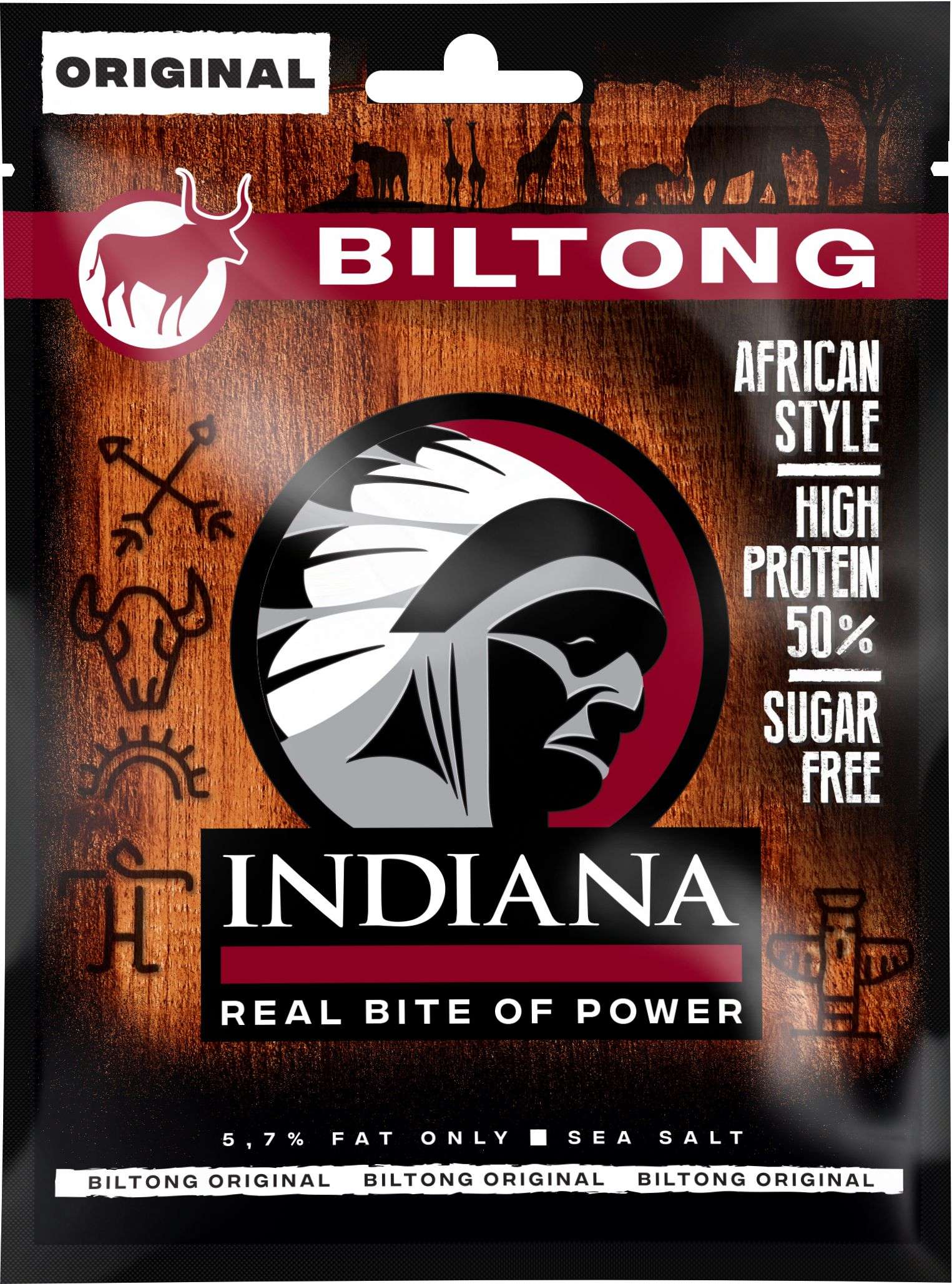 Trvanlivé potraviny - Indiana Biltong original 25g