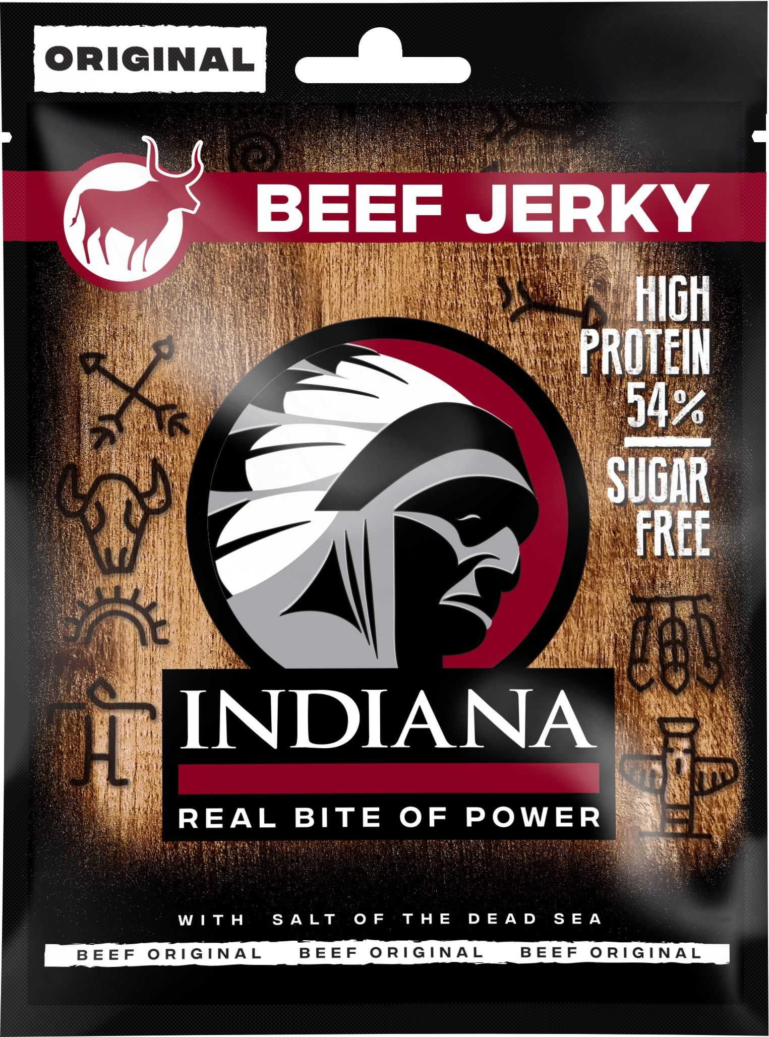 Trvanlivé potraviny - Indiana Jerky beef (hovězí) original 25 g