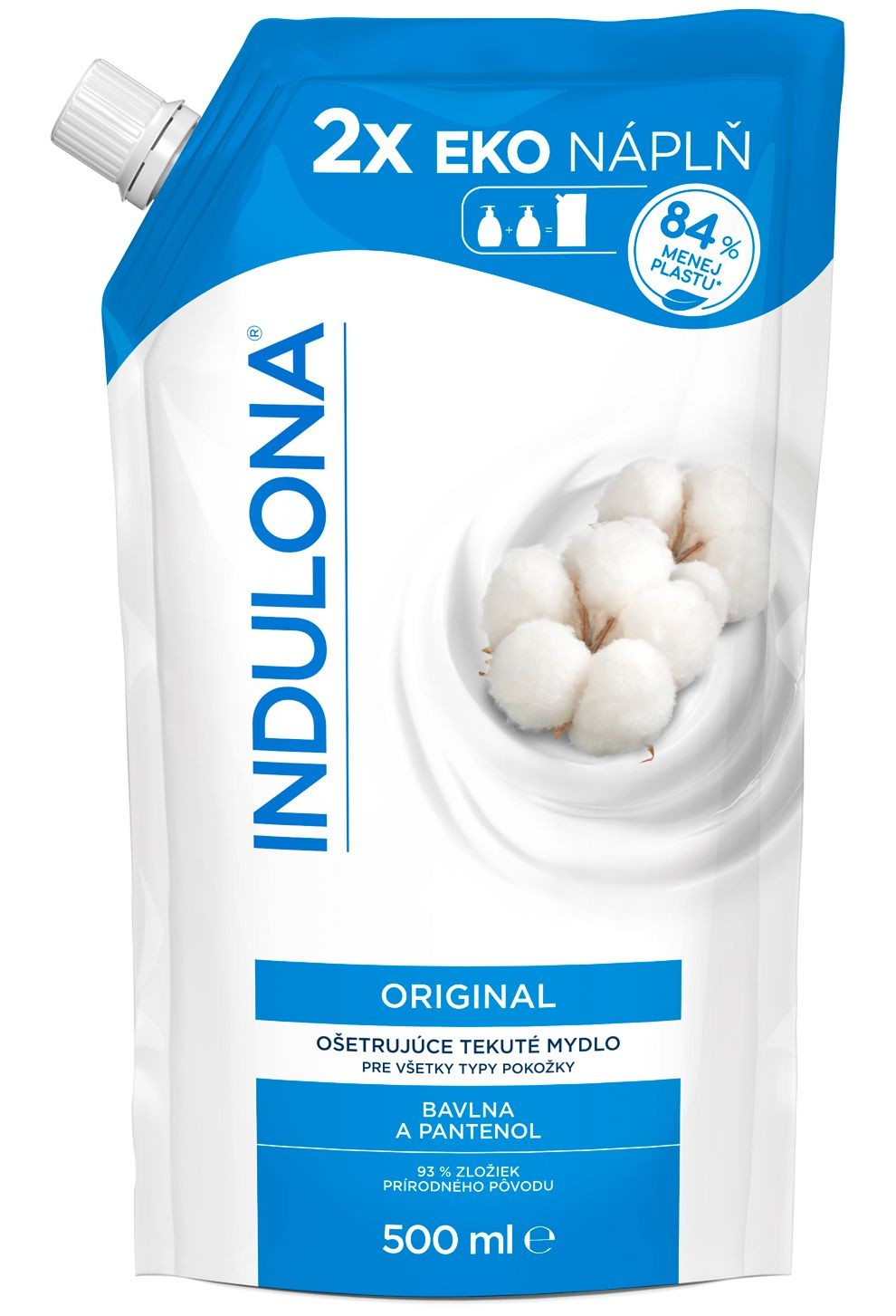 Drogerie a kosmetika - Indulona Tekuté mýdlo náhradní náplň 500 ml