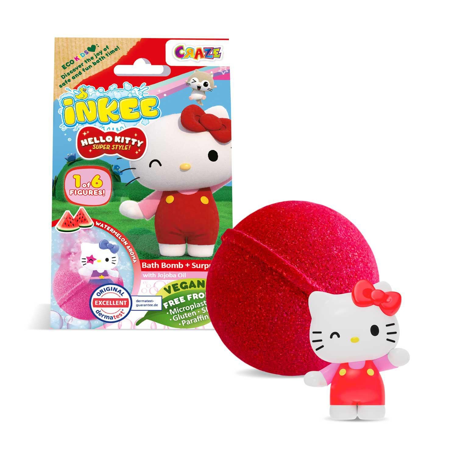 Svět dětí - Inkee Šumivá koule s překvapením Hello Kitty 1 ks