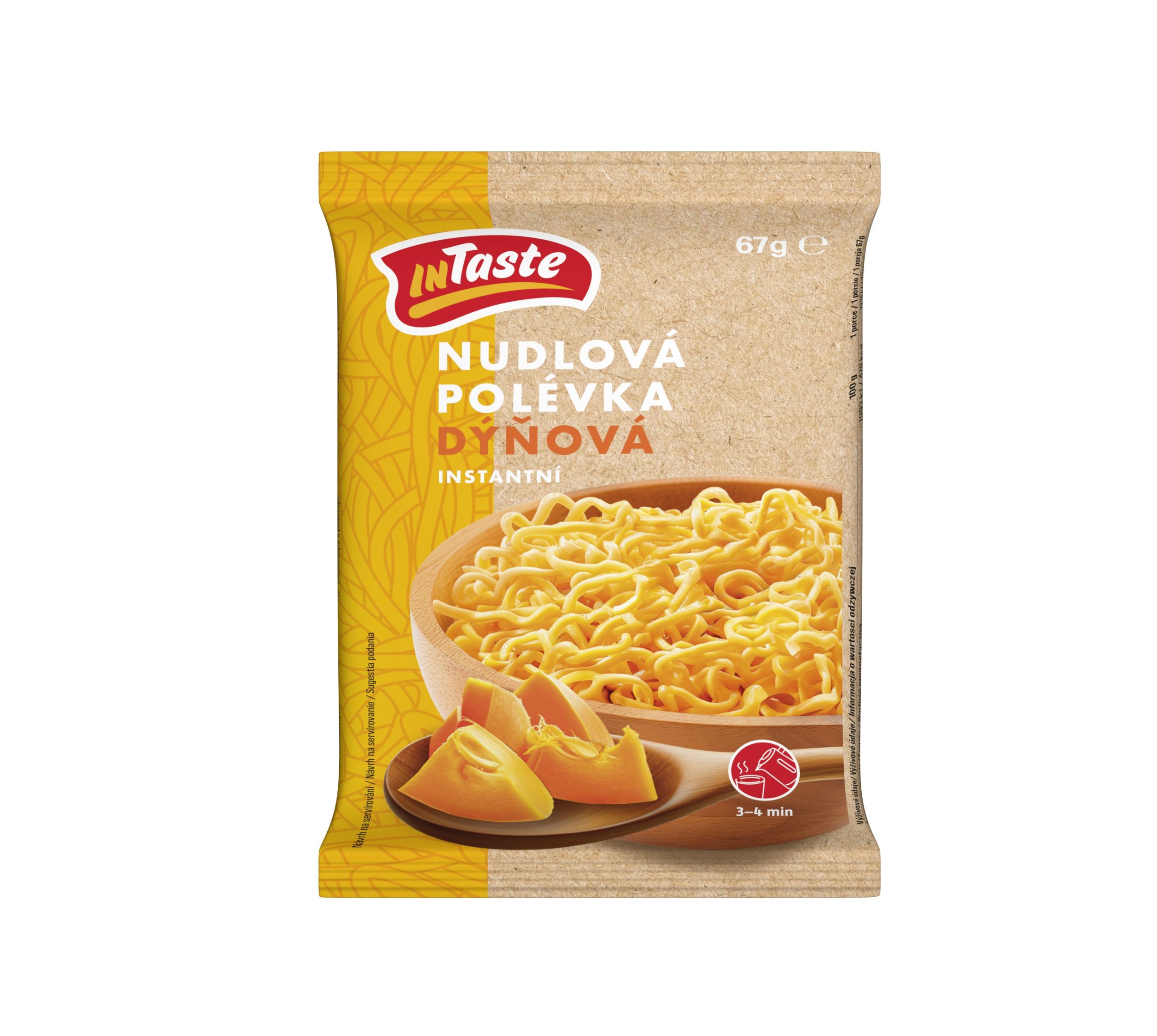 Trvanlivé potraviny - InTaste Instantní nudlová polévka dýňová příchuť 67 g