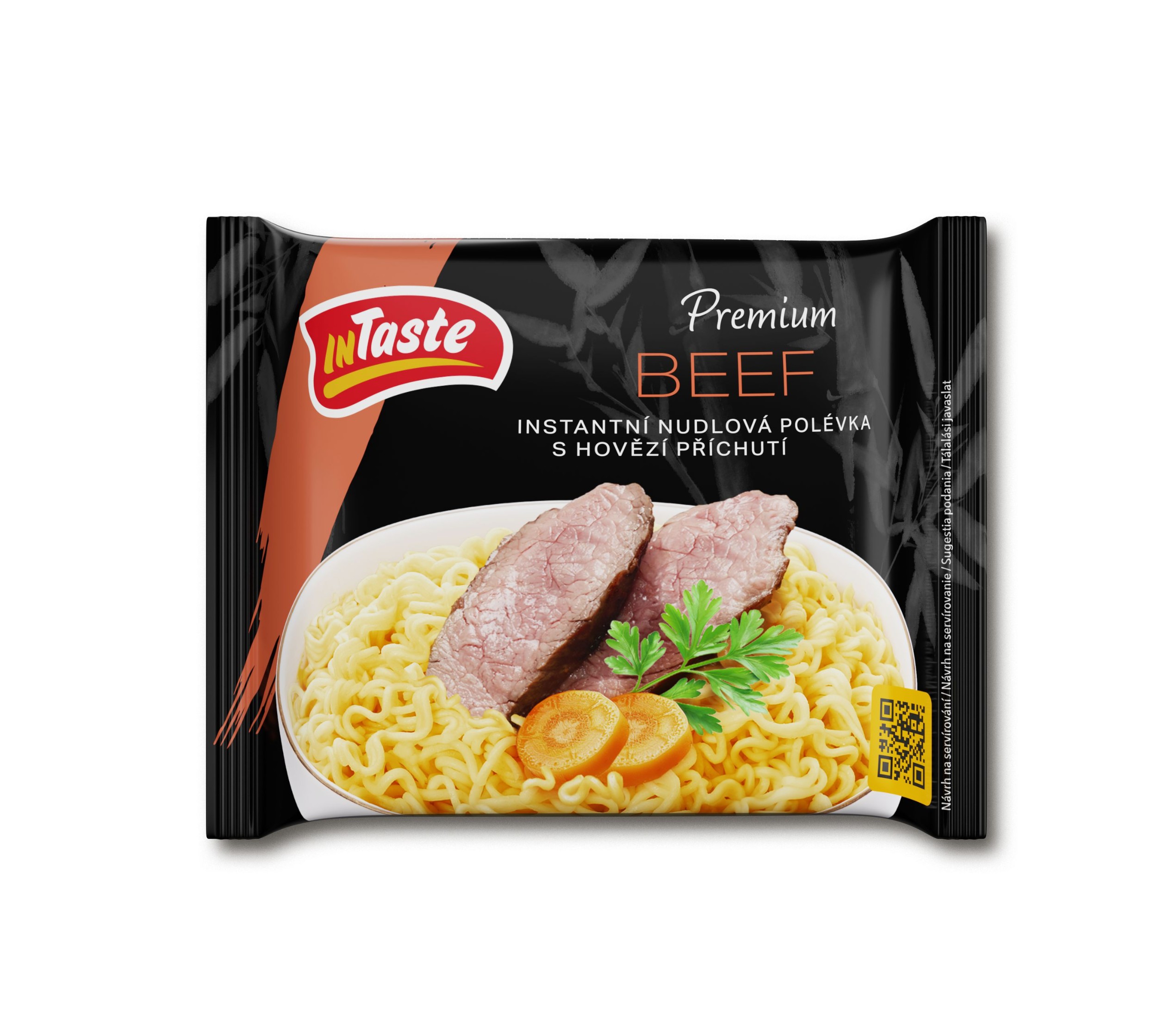 Trvanlivé potraviny - InTaste Premium Instantní nudlová polévka hovězí příchuť 70 g