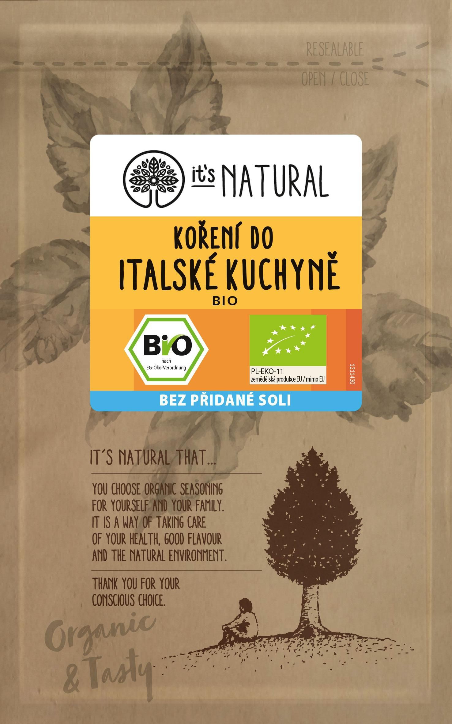 Trvanlivé potraviny - It´s Natural Bio Bio Koření do Italské kuchyně 13g