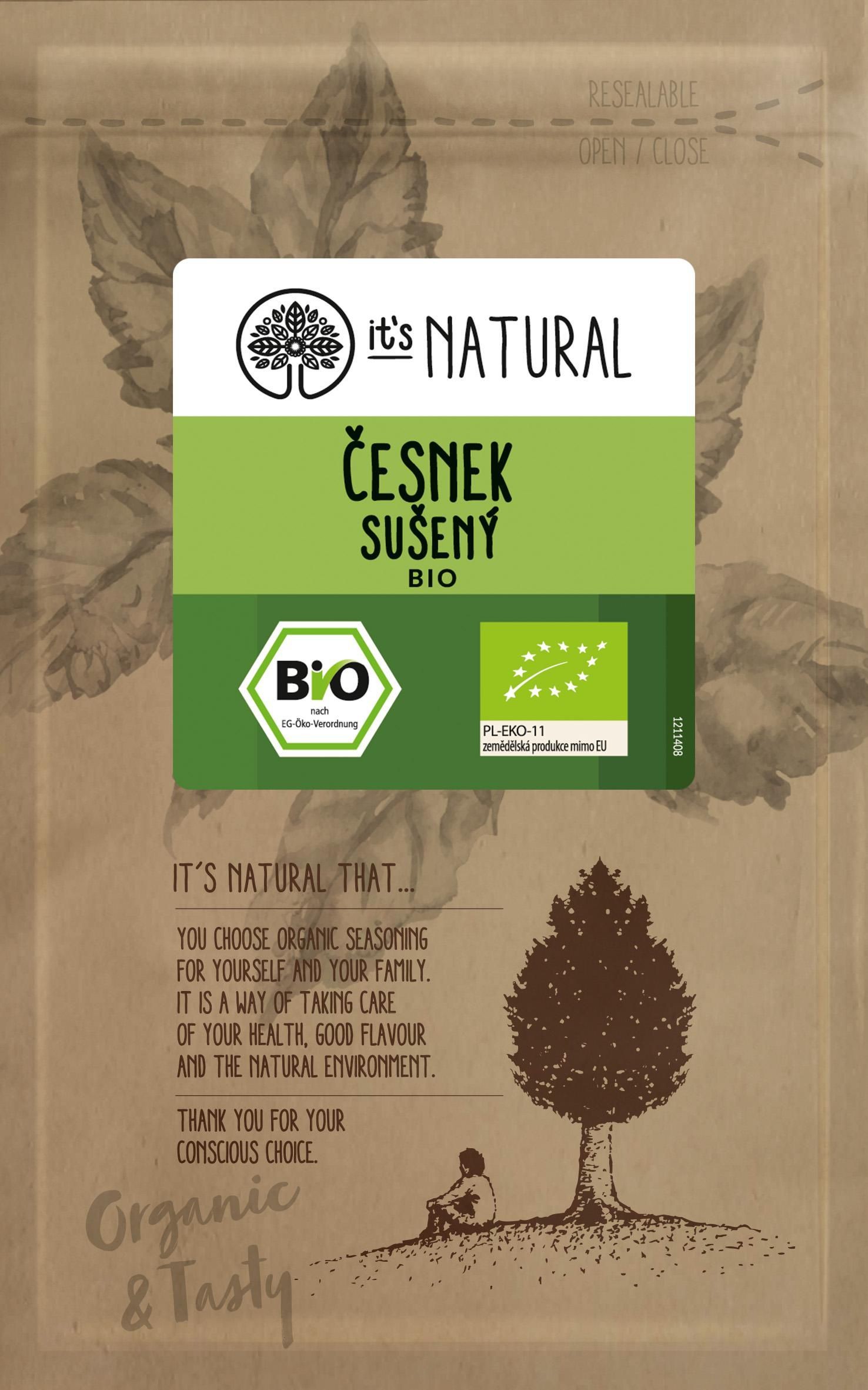 Trvanlivé potraviny - It´s Natural Bio Česnek sušený 15g