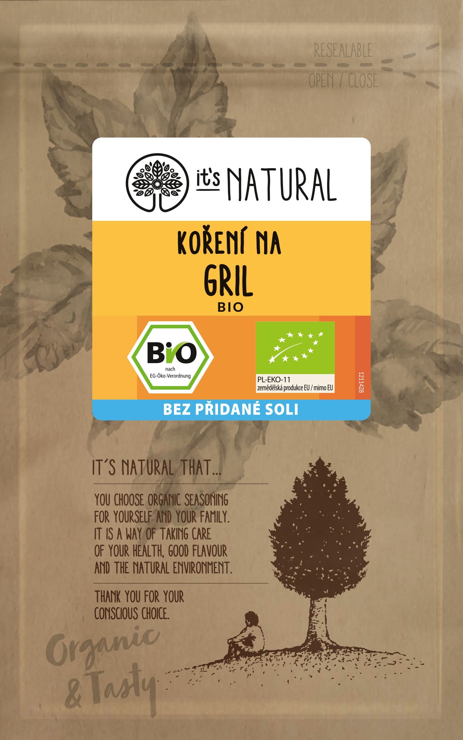 Trvanlivé potraviny - It's Natural BIO Koření na gril 20g