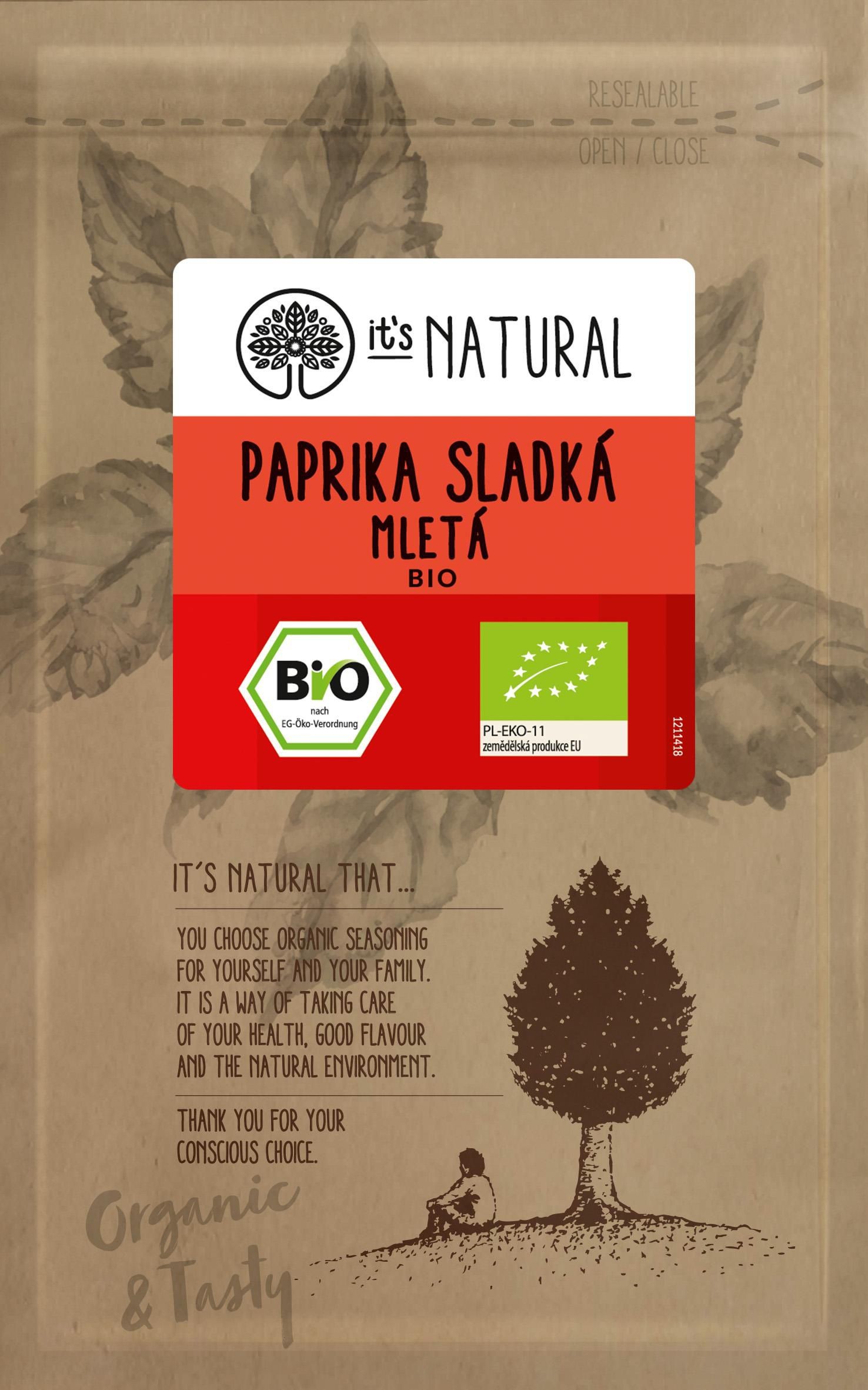 Trvanlivé potraviny - It's Natural BIO Paprika sladká mletá 15g