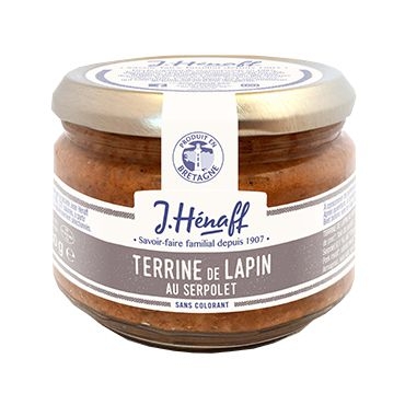 Trvanlivé potraviny - J. Hénaff rabbit pate with wild thyme, Králičí paštika s divokým tymiánem 180g