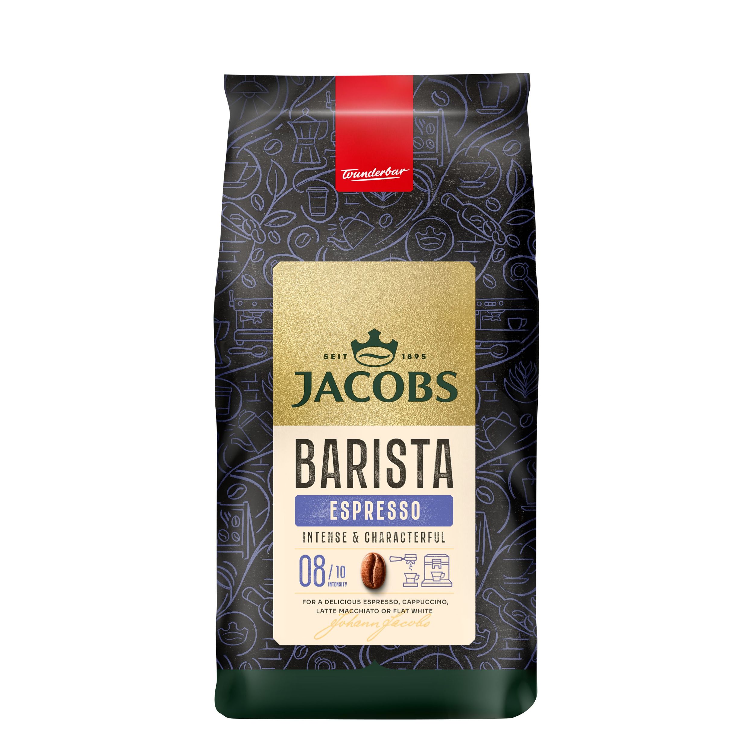 Nápoje - Jacobs Barista Espresso zrnková káva 1 kg