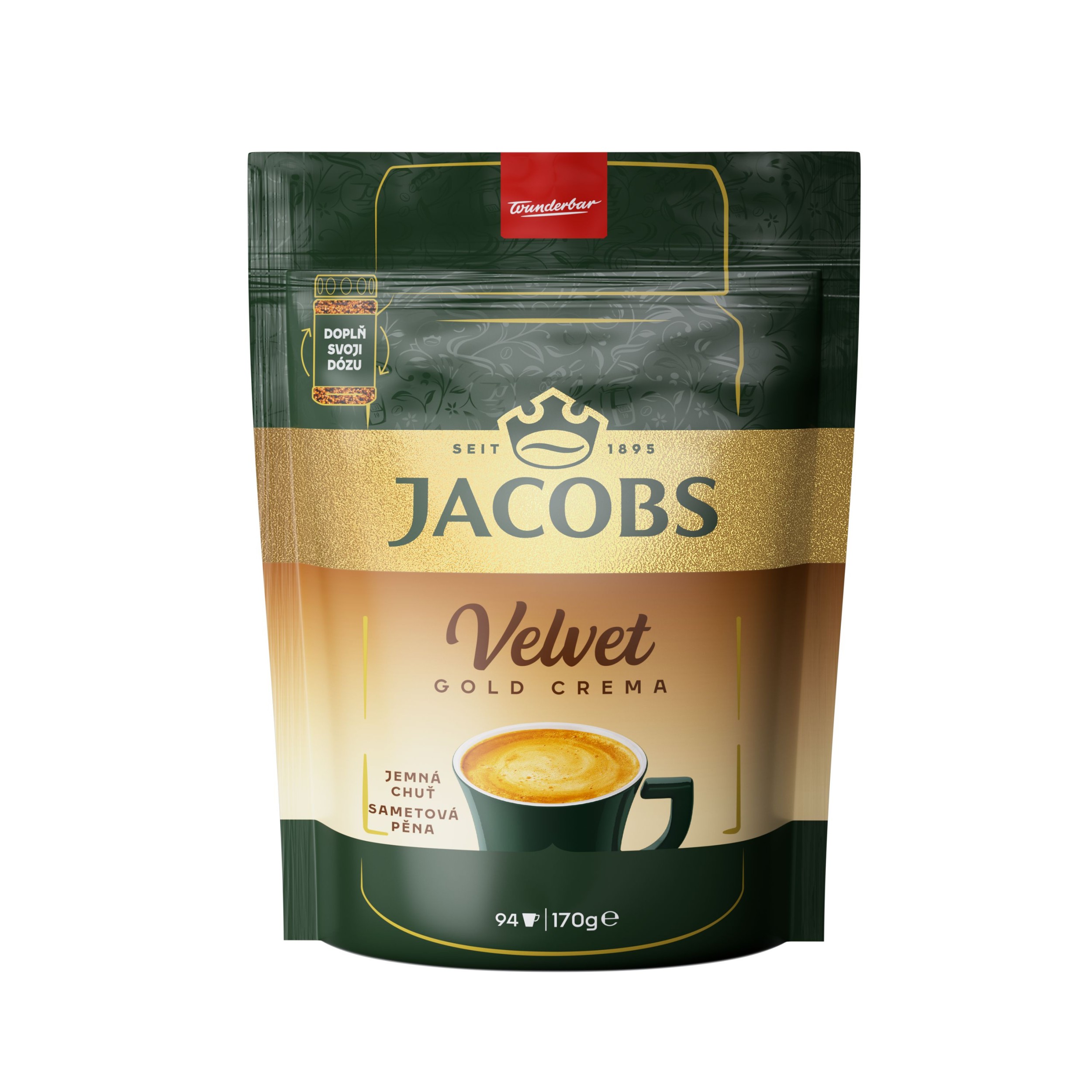 Nápoje - Jacobs Gold Crema Refill 170g