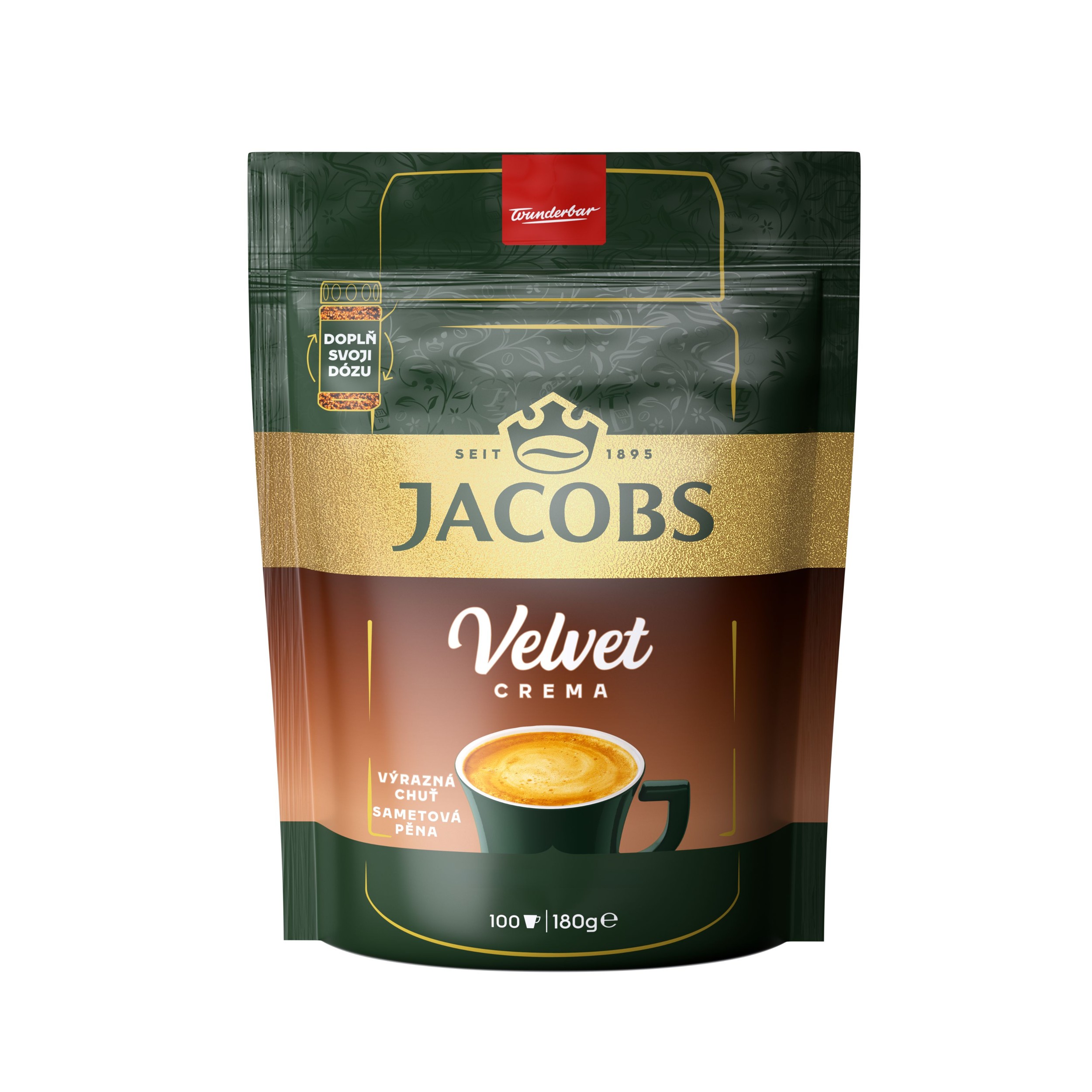 Nápoje - Jacobs Velvet Crema Refill 180g