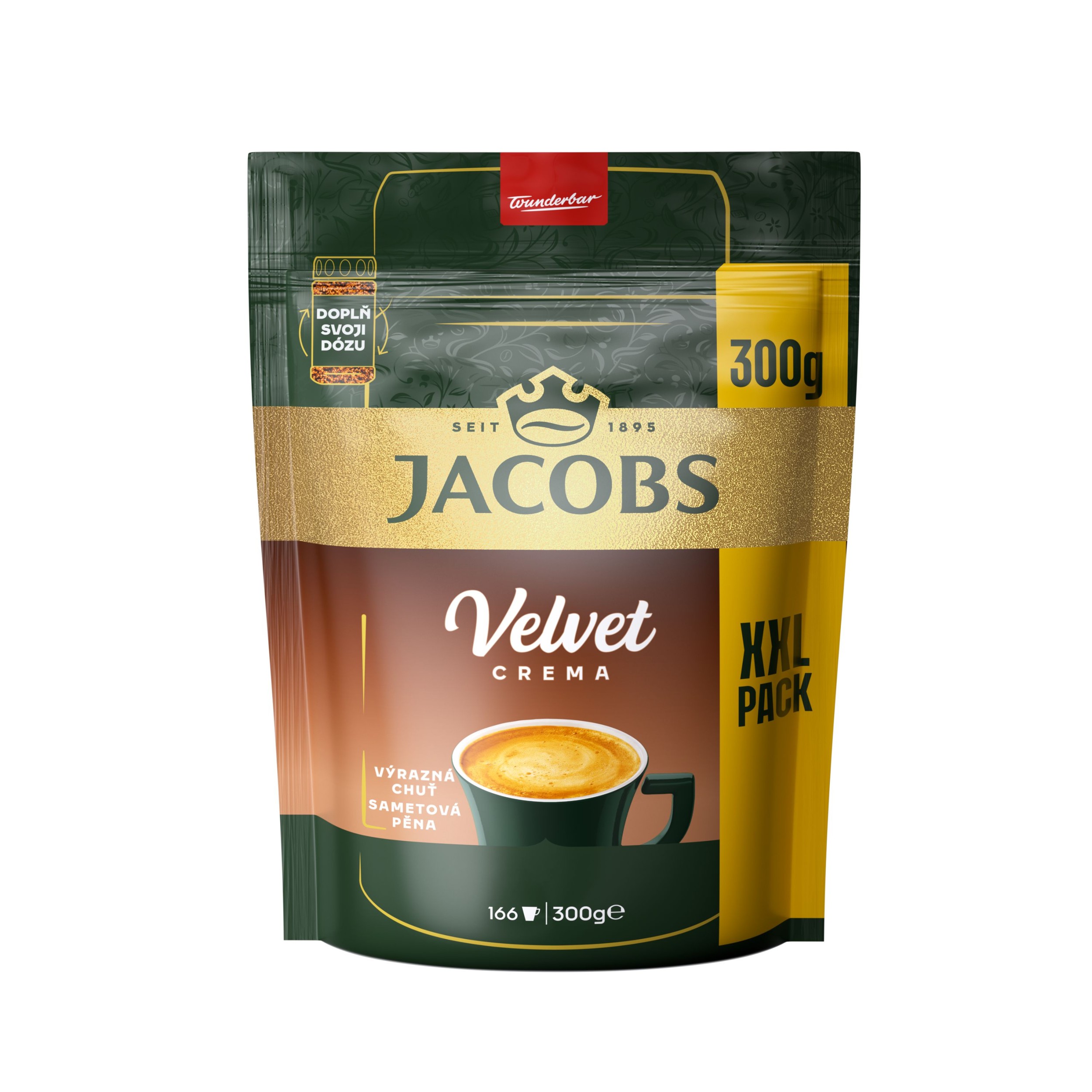 Nápoje - Jacobs Velvet Crema XXL Refill 300g
