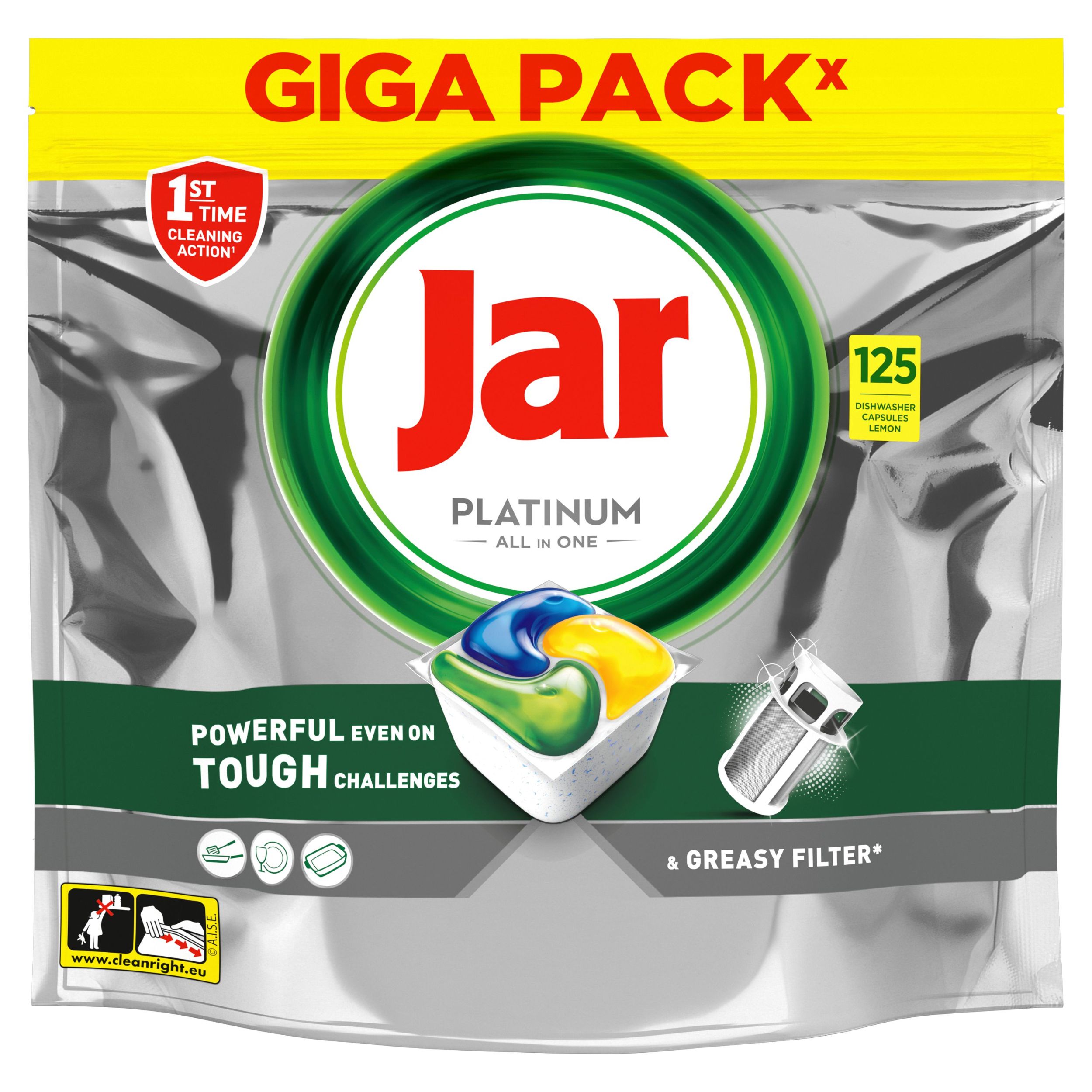 Drogerie a kosmetika - Jar Plat All in One Kapsle Lemon 125ks