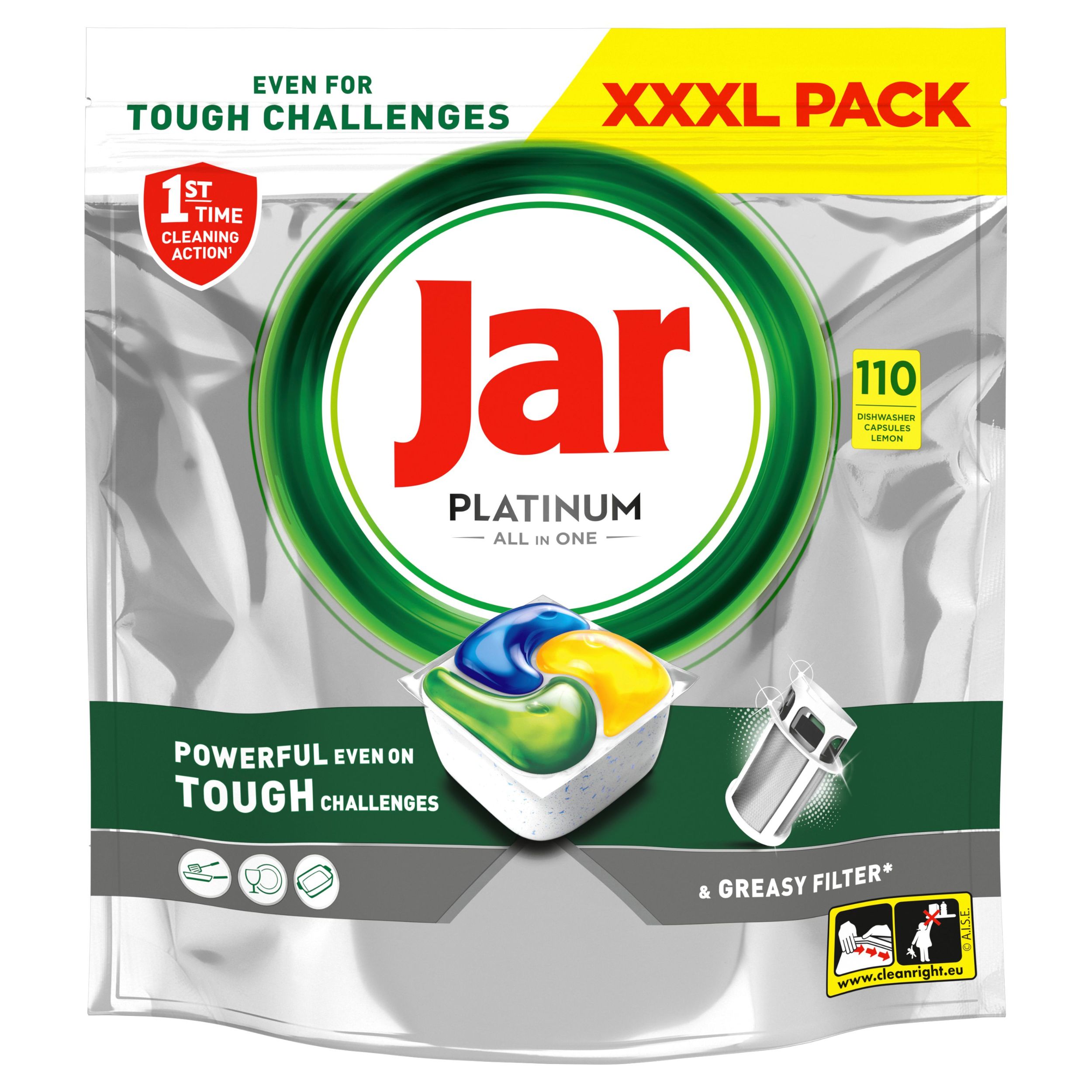 Drogerie a kosmetika - Jar Platinum All in One Kapsle Lemon 110ks