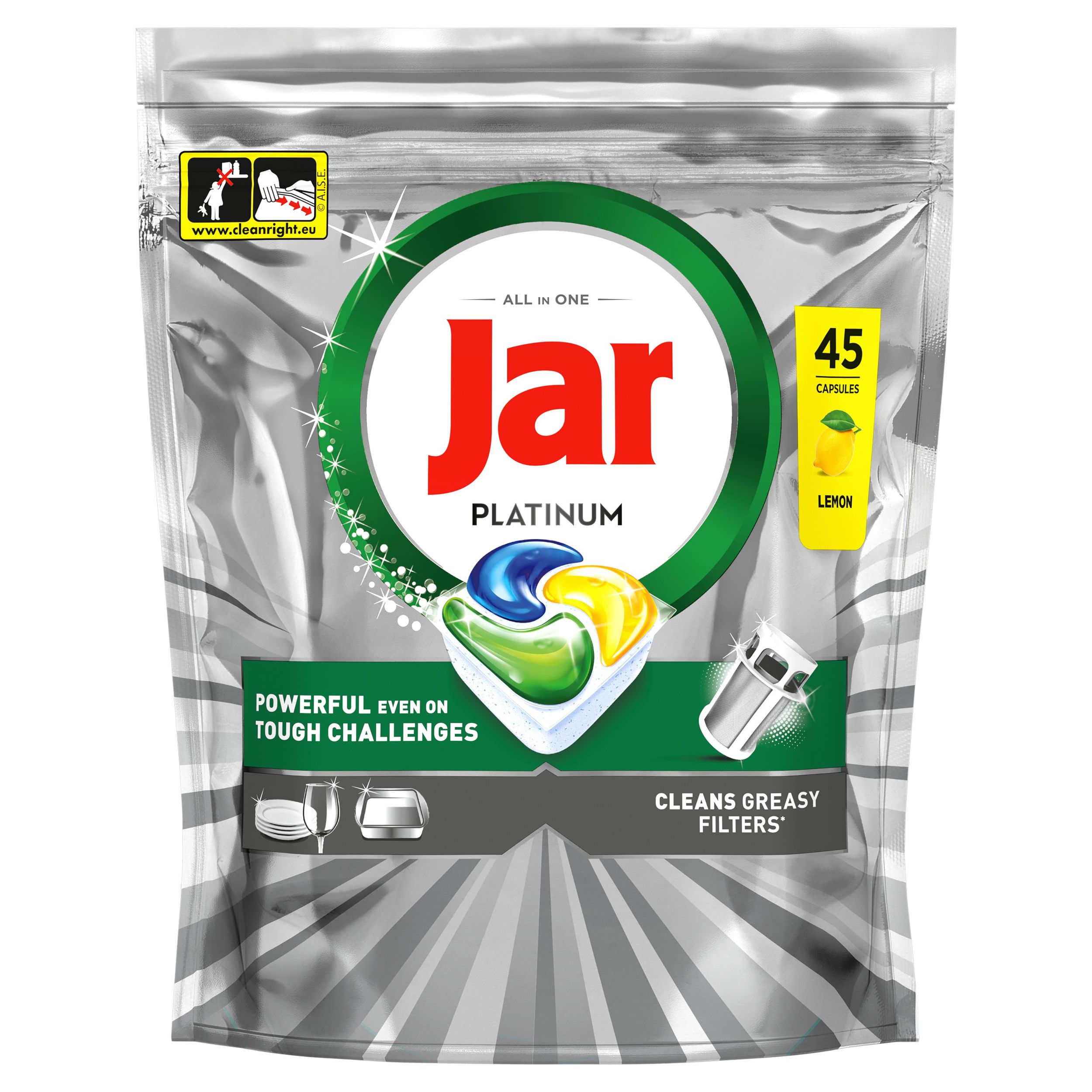 Drogerie a kosmetika - Jar Platinum Kapsle Lemon 45 ks