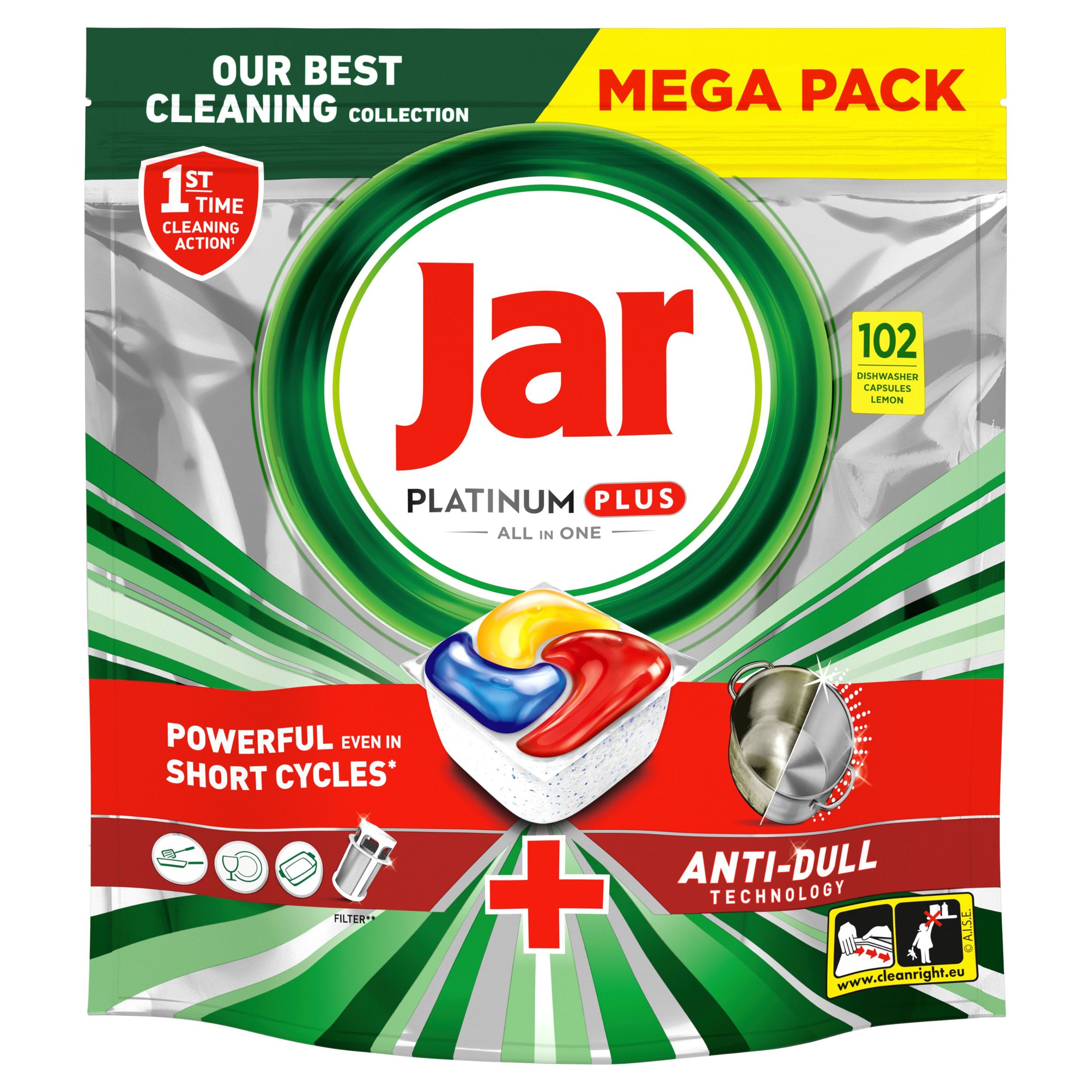 Drogerie a kosmetika - Jar Platinum Plus Kapsle Lemon 102ks