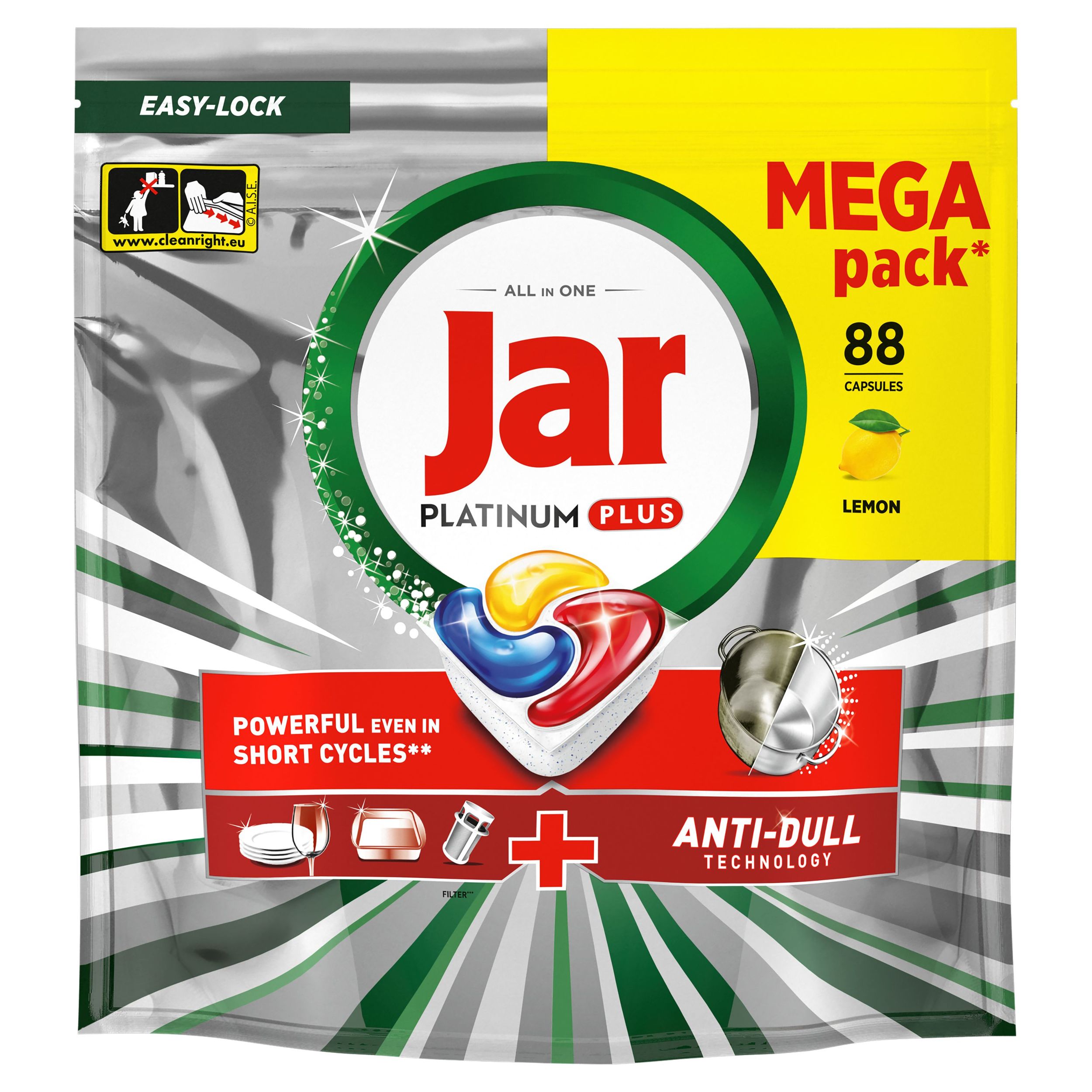 Drogerie a kosmetika - Jar Platinum Plus Kapsle Lemon 88 ks
