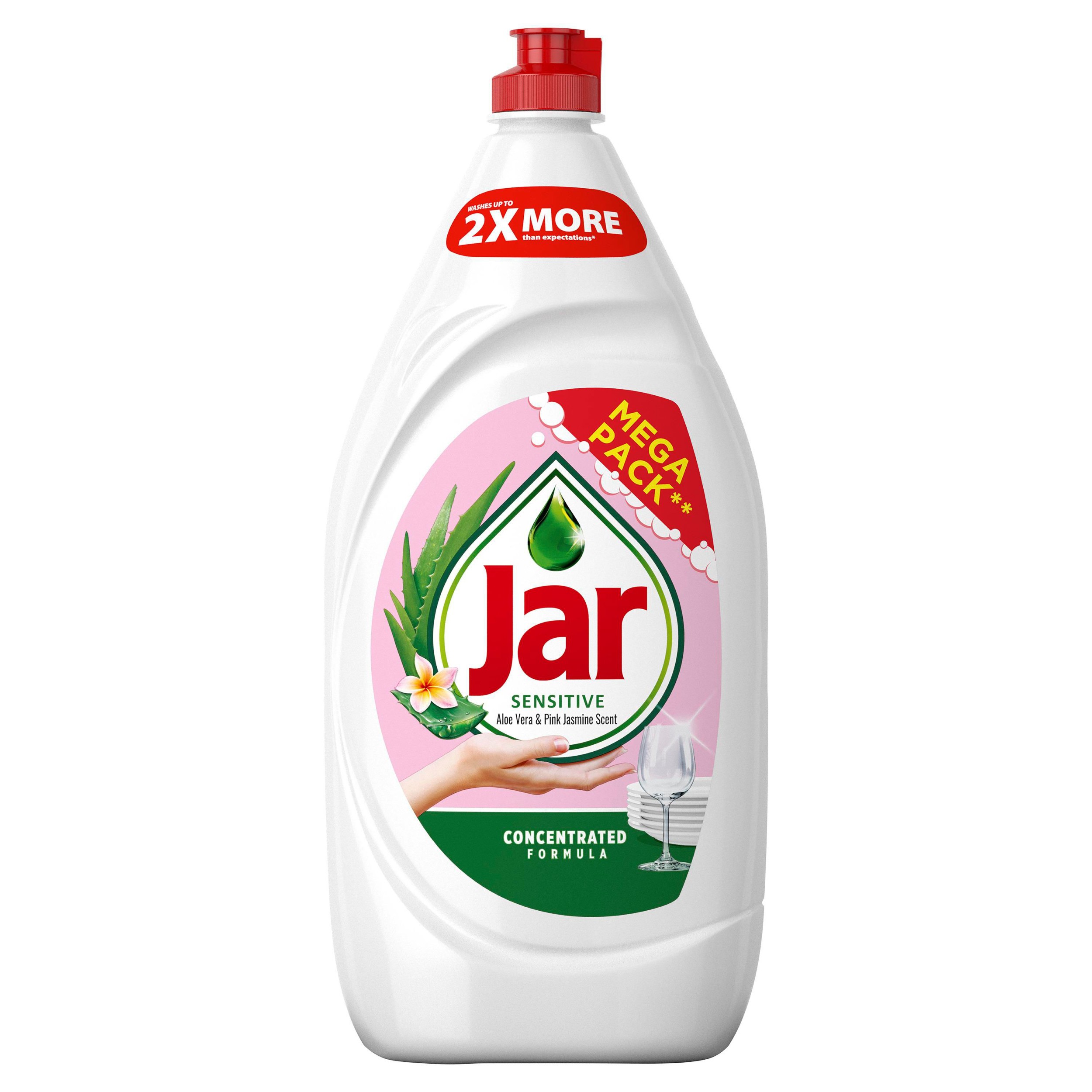 Drogerie a kosmetika - Jar Sensitive Aloe Vera&Pink Jasmin Tekutý prostředek na nádobí 1,35l