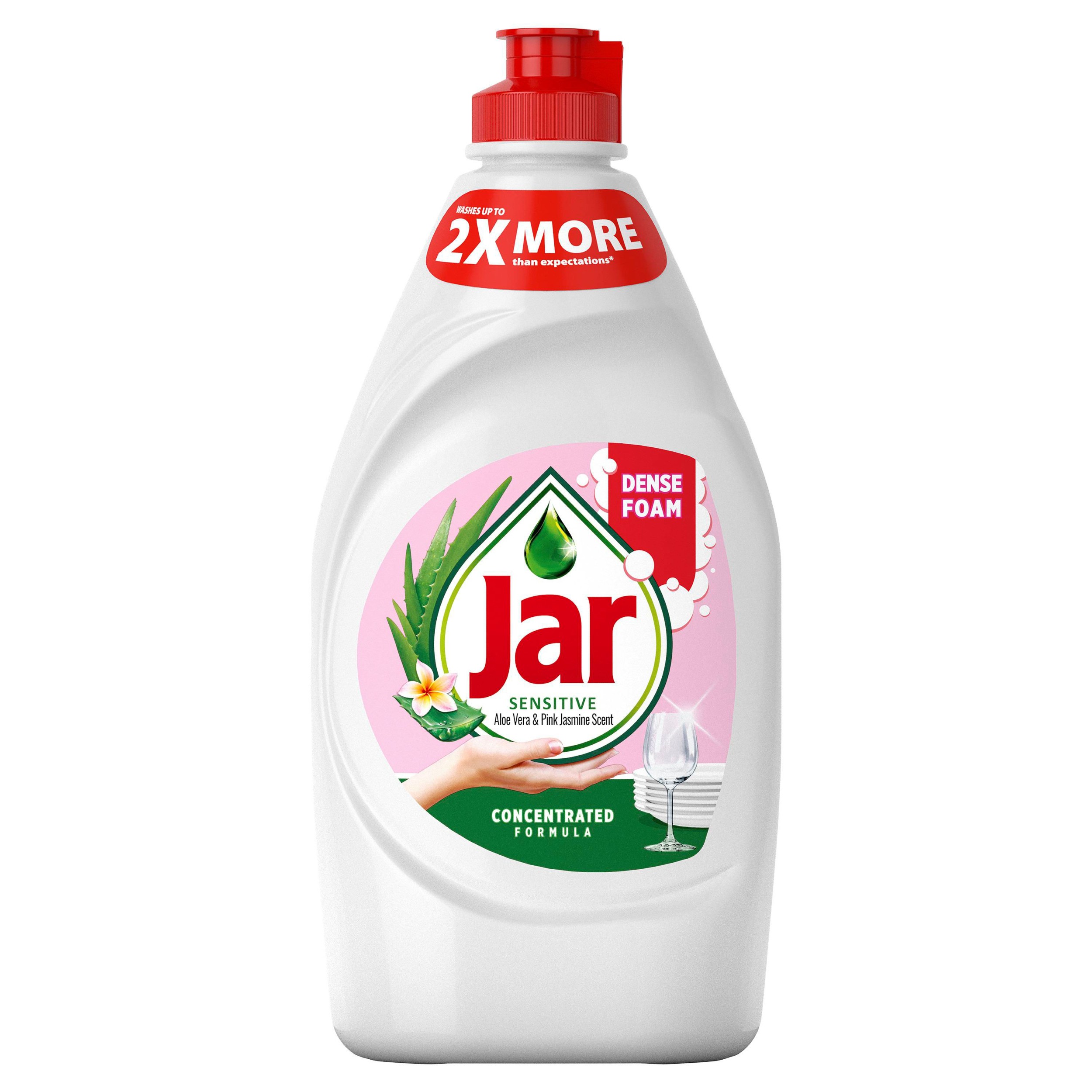 Drogerie a kosmetika - Jar Sensitive Aloe Vera&Pink Jasmin Tekutý prostředek na nádobí 450 ml