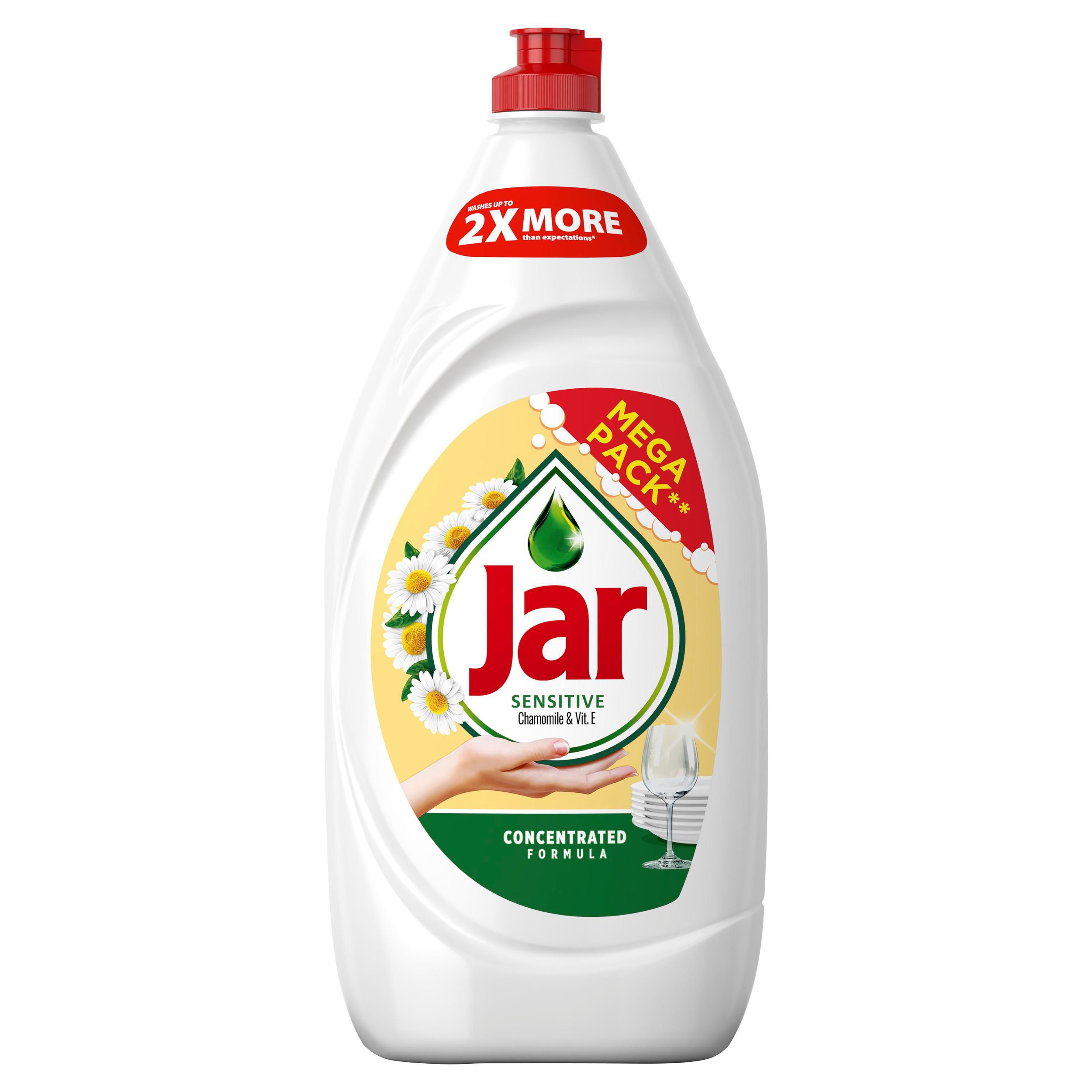 Drogerie a kosmetika - Jar Sensitive Chamomile & Vit E prostředek na mytí nádobí 1350 ml