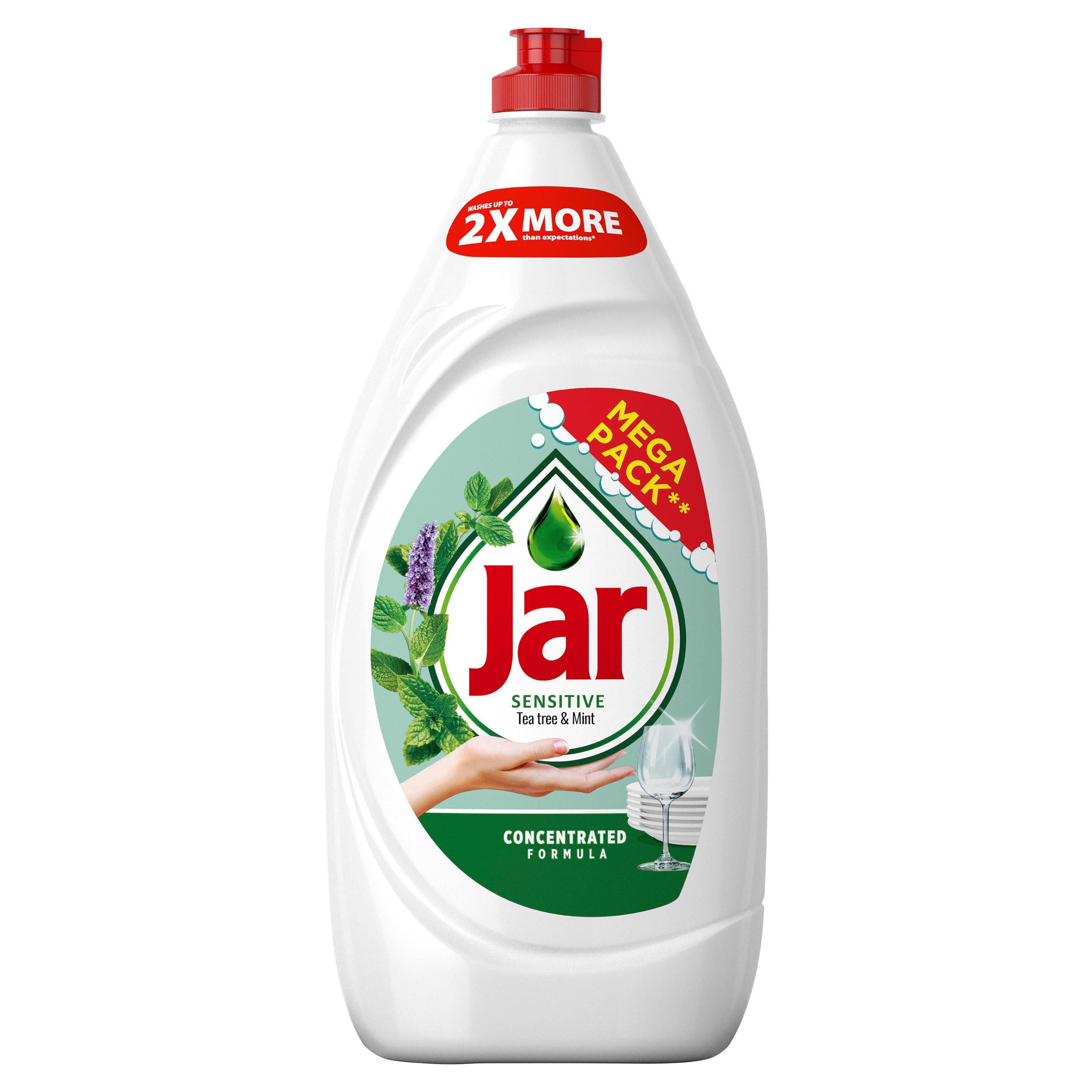 Drogerie a kosmetika - Jar Sensitive Prostředek na mytí nádobí teatree & mint 1350 ml