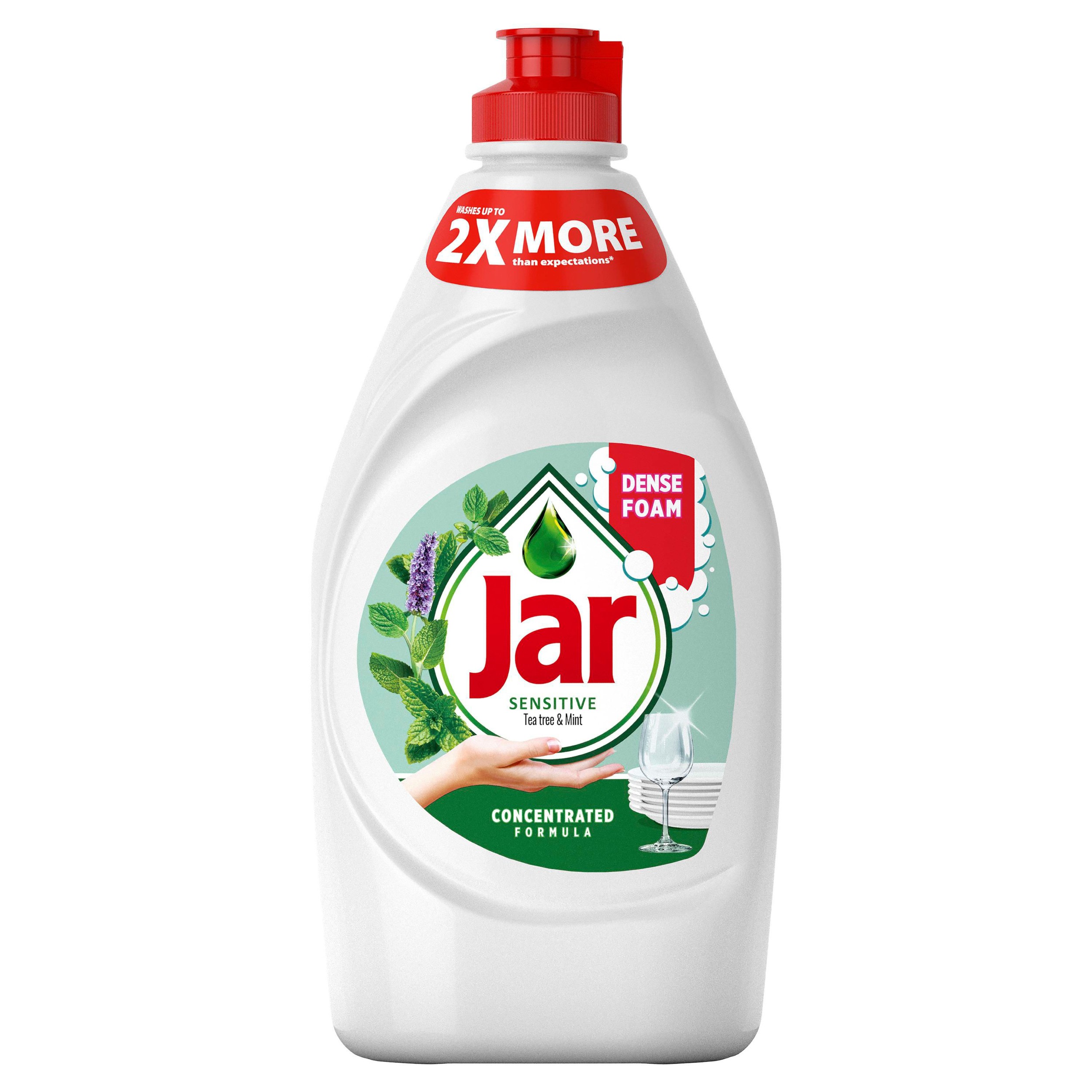 Drogerie a kosmetika - Jar Sensitive Prostředek Na Mytí Nádobí Teatree & Mint 450 ml