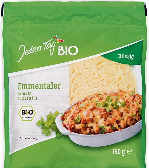 Mléčné a chlazené - Jeden Tag Bio Ementál strouhaný 150g