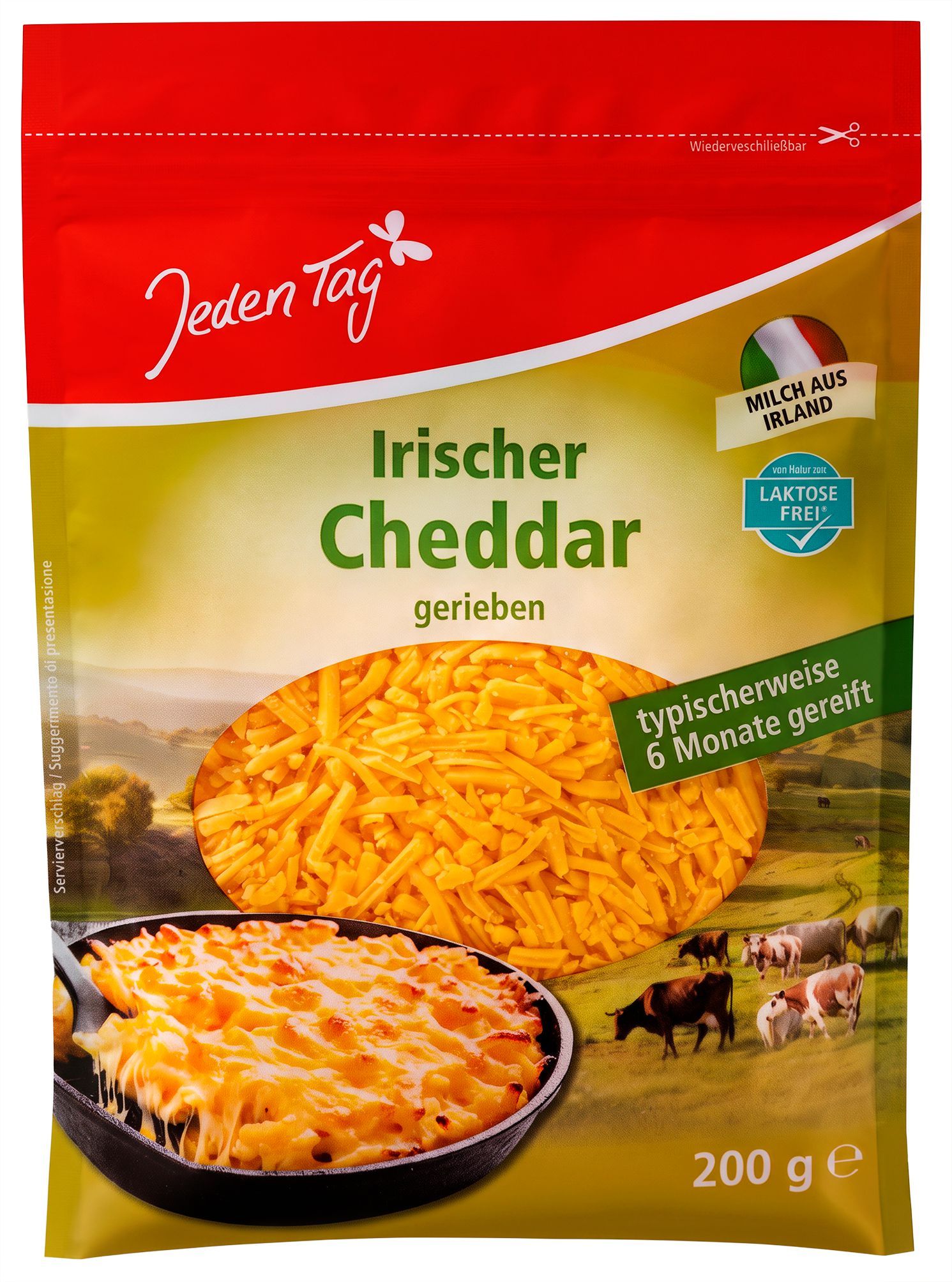 Jeden Tag Čedar strouhaný 200g