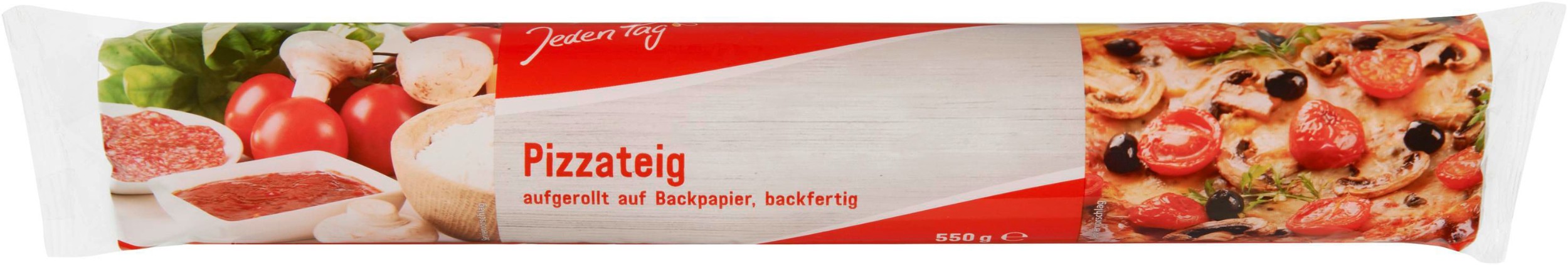 Hotová jídla - Jeden Tag Čerstvé těsto na pizzu XXL 550g