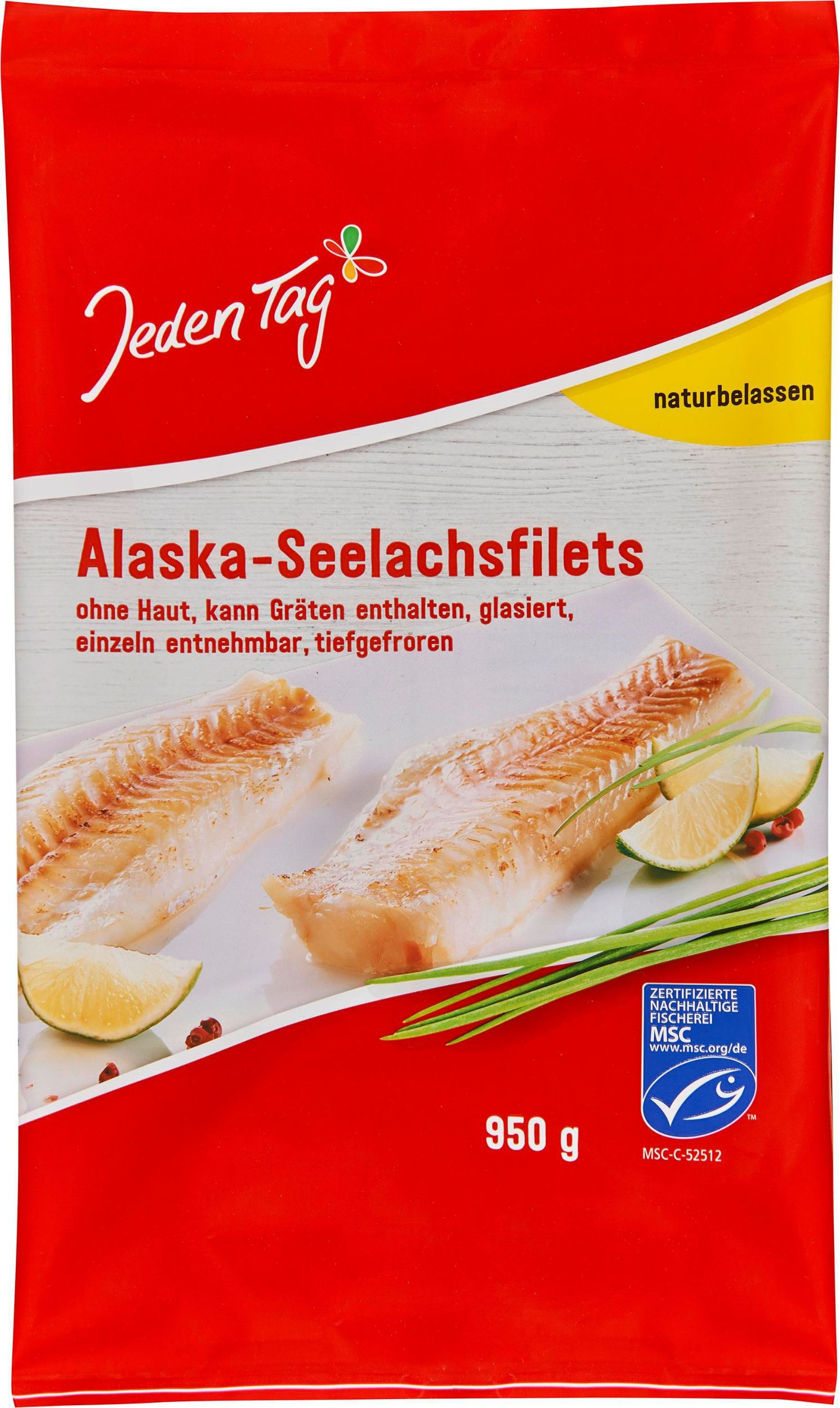 Mražené potraviny - Jeden Tag Filety z tresky aljašské mražené 950g