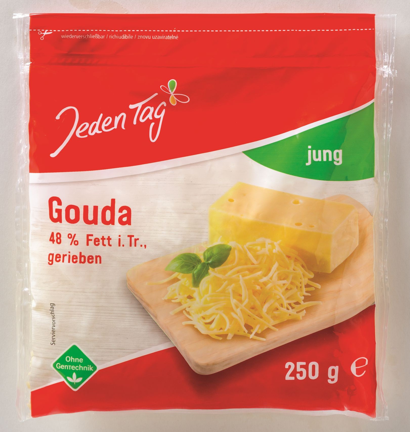 Mléčné a chlazené - Jeden Tag Gouda strouhaná 250g