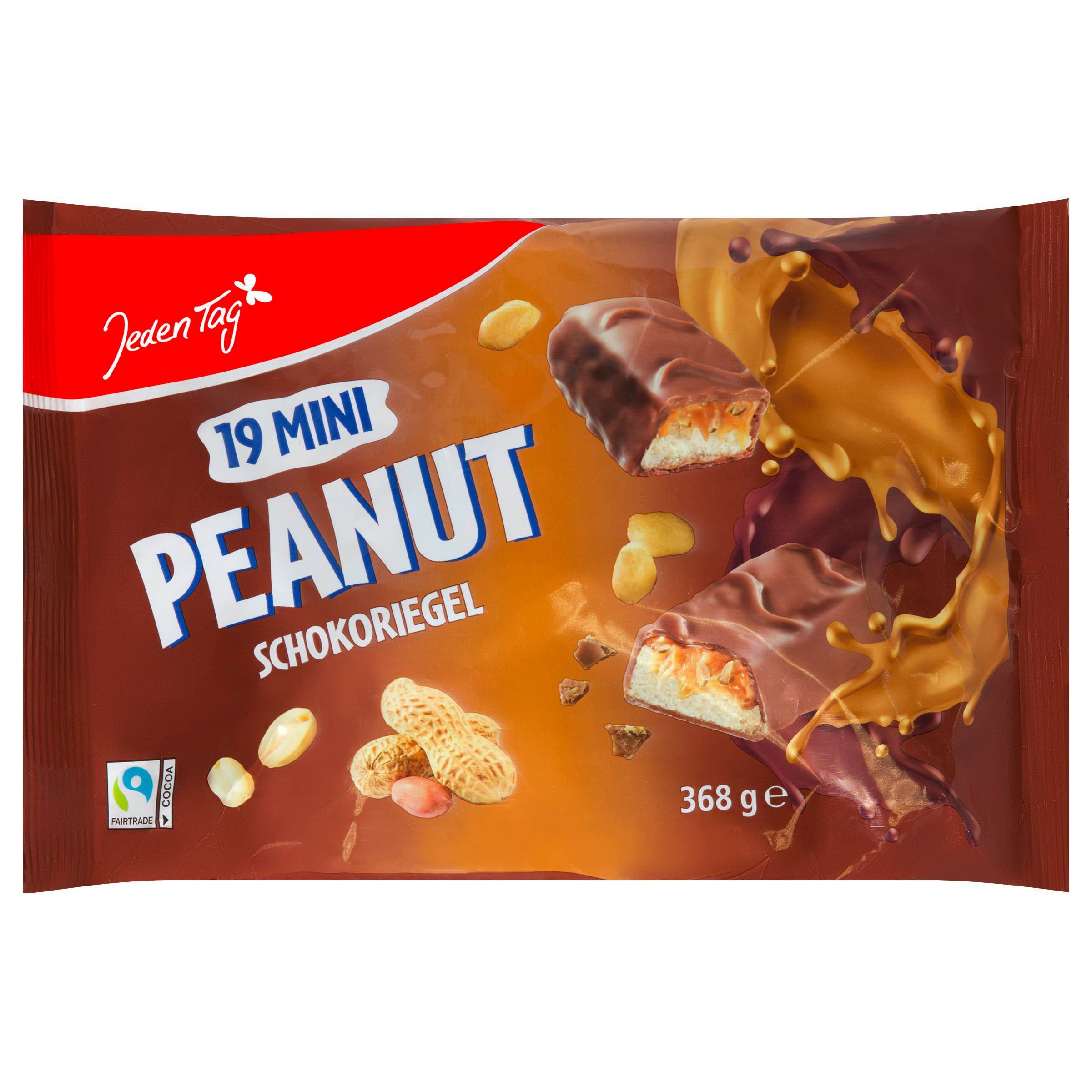 Trvanlivé potraviny - Jeden Tag mini čokolády s arašídy 19 ks 368g