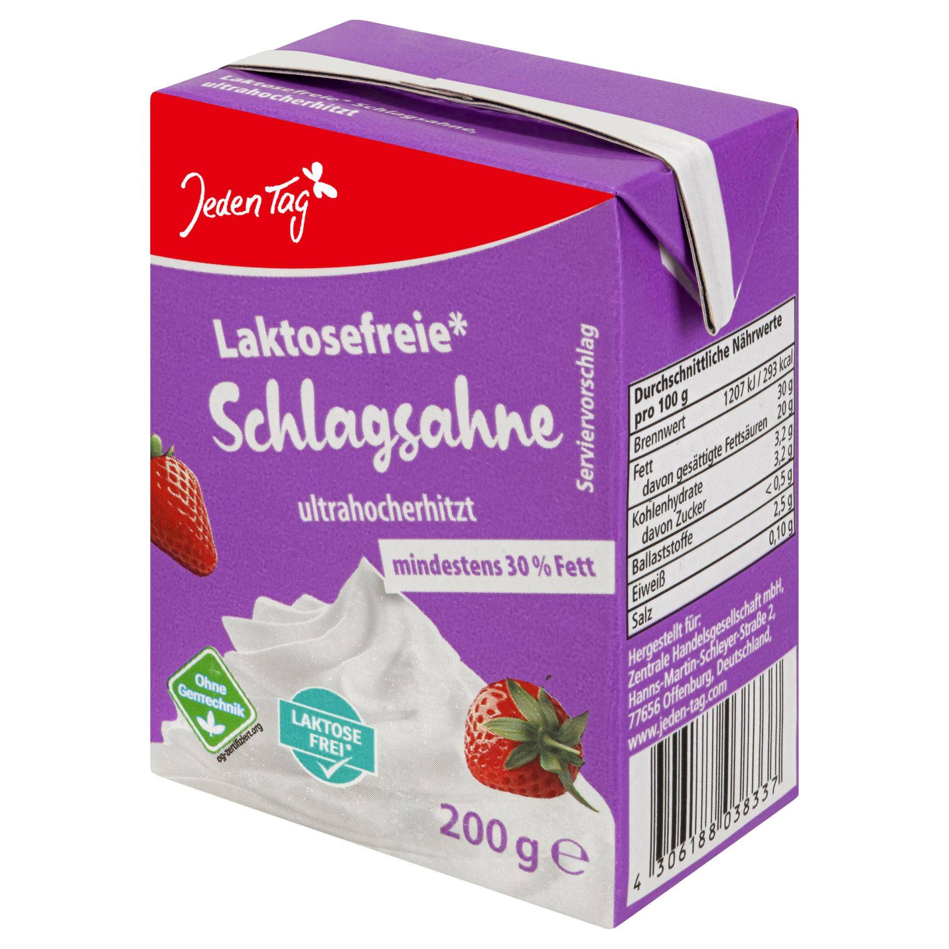 Zdravý svět - Jeden Tag Smetana bez laktózy trvanlivá 30% 200 g