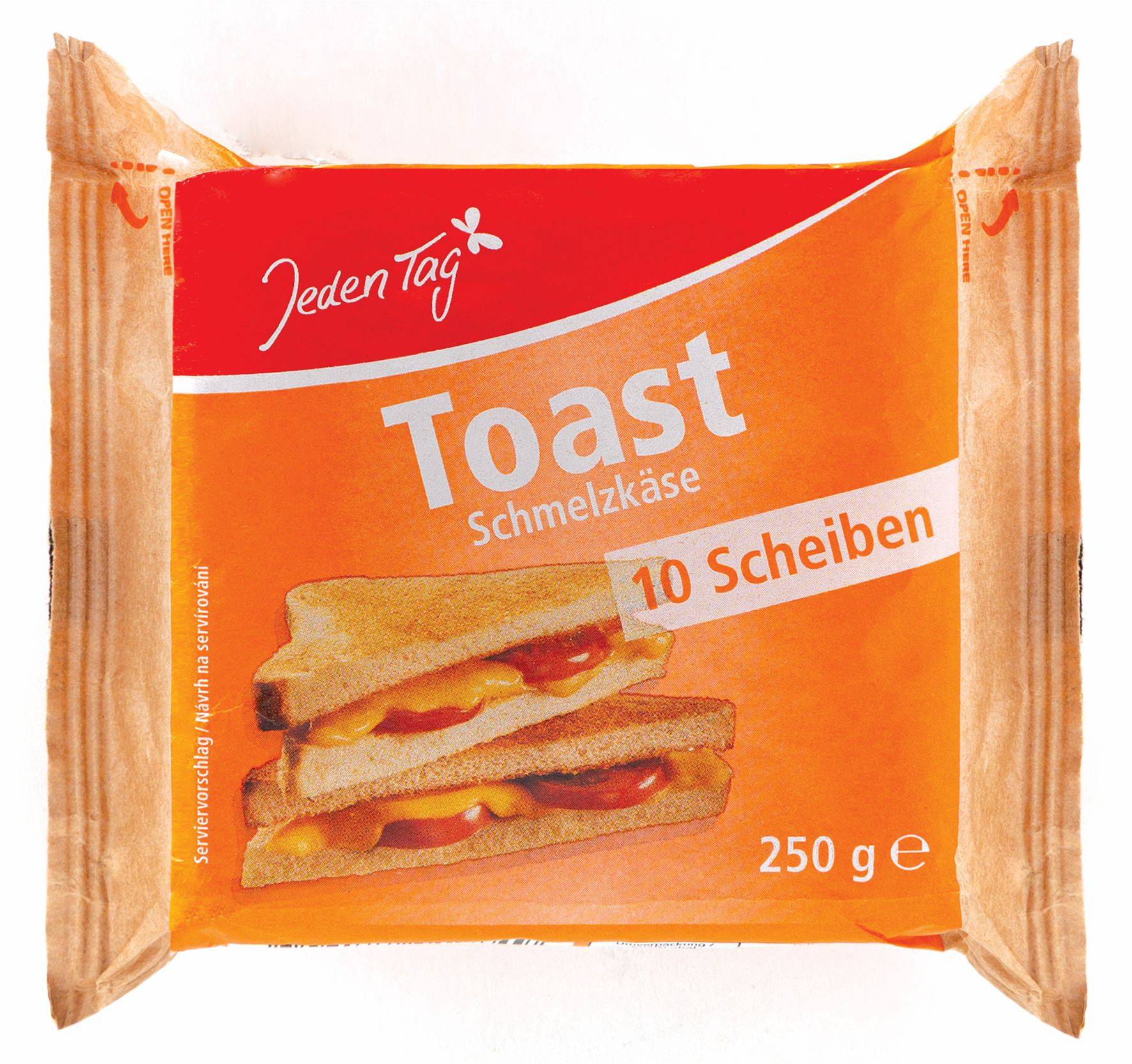 Mléčné a chlazené - Jeden Tag Tavený sýr plátky toast 250g