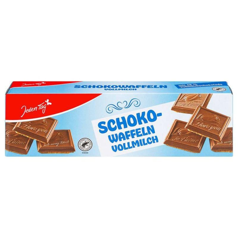 Trvanlivé potraviny - Jeden Tag Vaflové oplatky s čokoládovou polevou 175g