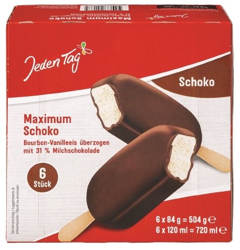 Mražené potraviny - Jeden Tag Zmrzlina Maximum Čokoládová 6 x 120 ml