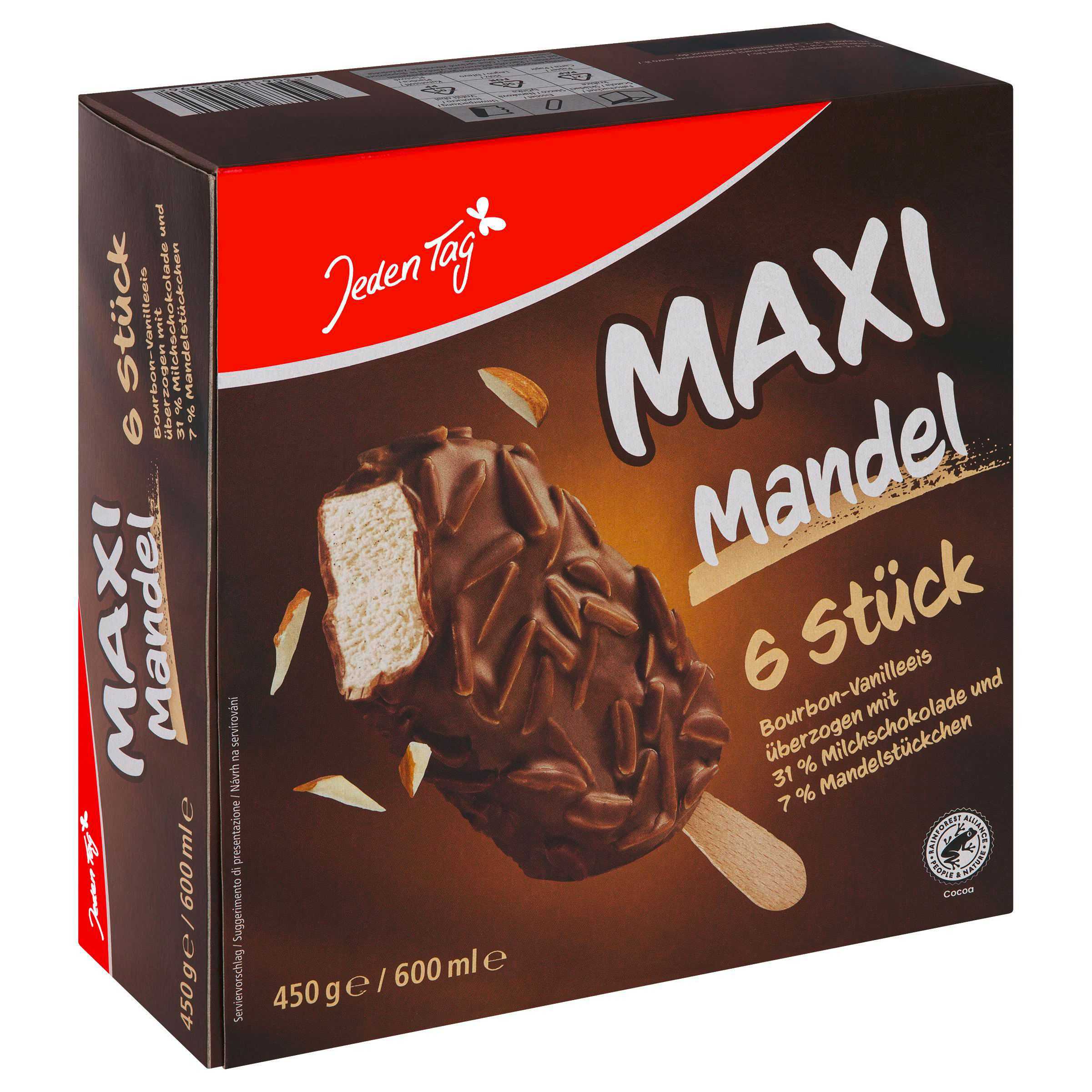 Mražené potraviny - Jeden Tag Zmrzlina Maximum Mandlová 6 x 120 ml