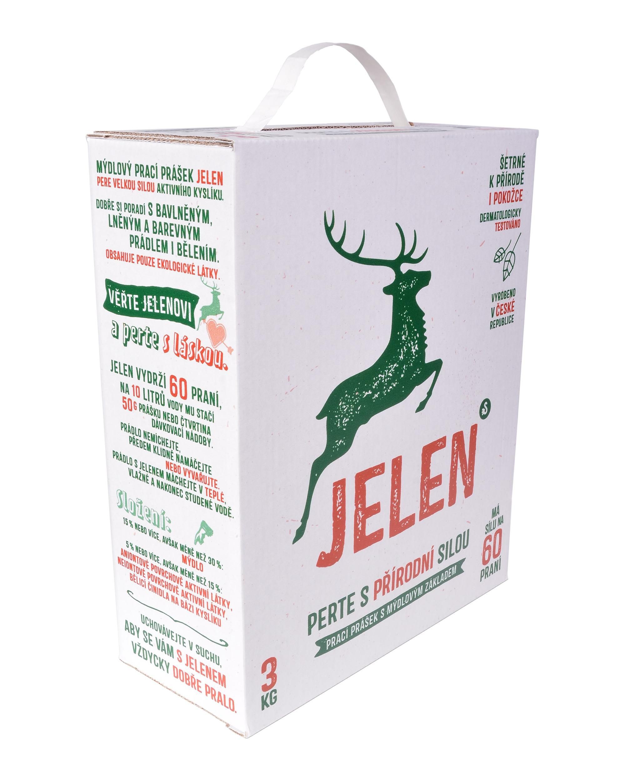Drogerie a kosmetika - Jelen Mýdlový prášek 3 kg 60 praní
