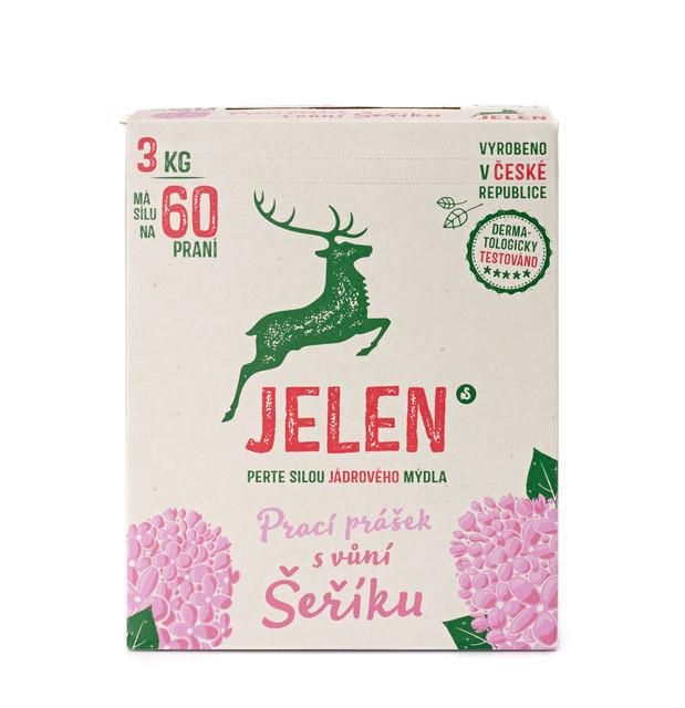 Jelen mýdlový prášek Šeřík 3 kg 60 dávek-1