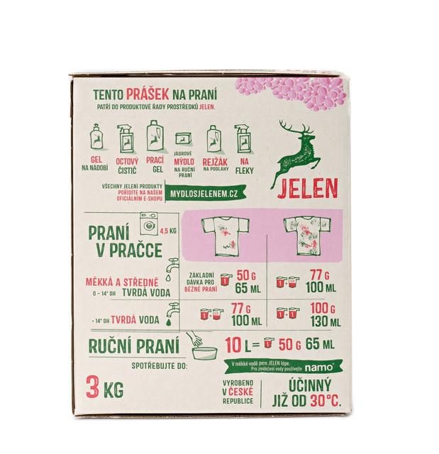 Jelen mýdlový prášek Šeřík 3 kg 60 dávek-0