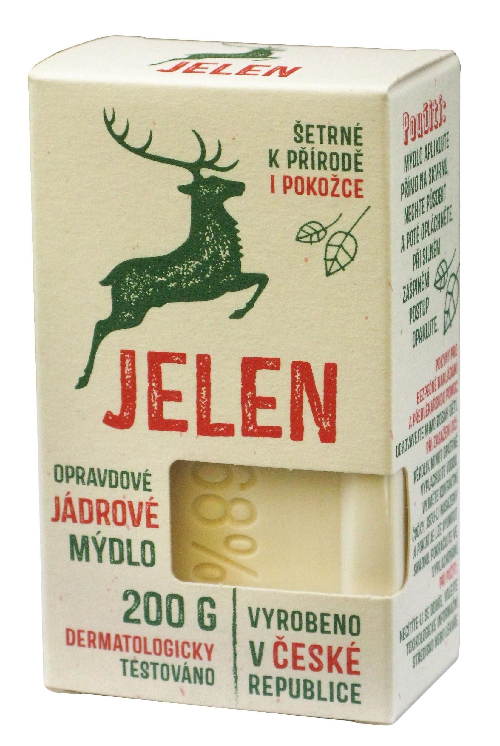 Drogerie a kosmetika - Jelen Opravdové jádrové mýdlo 200 g