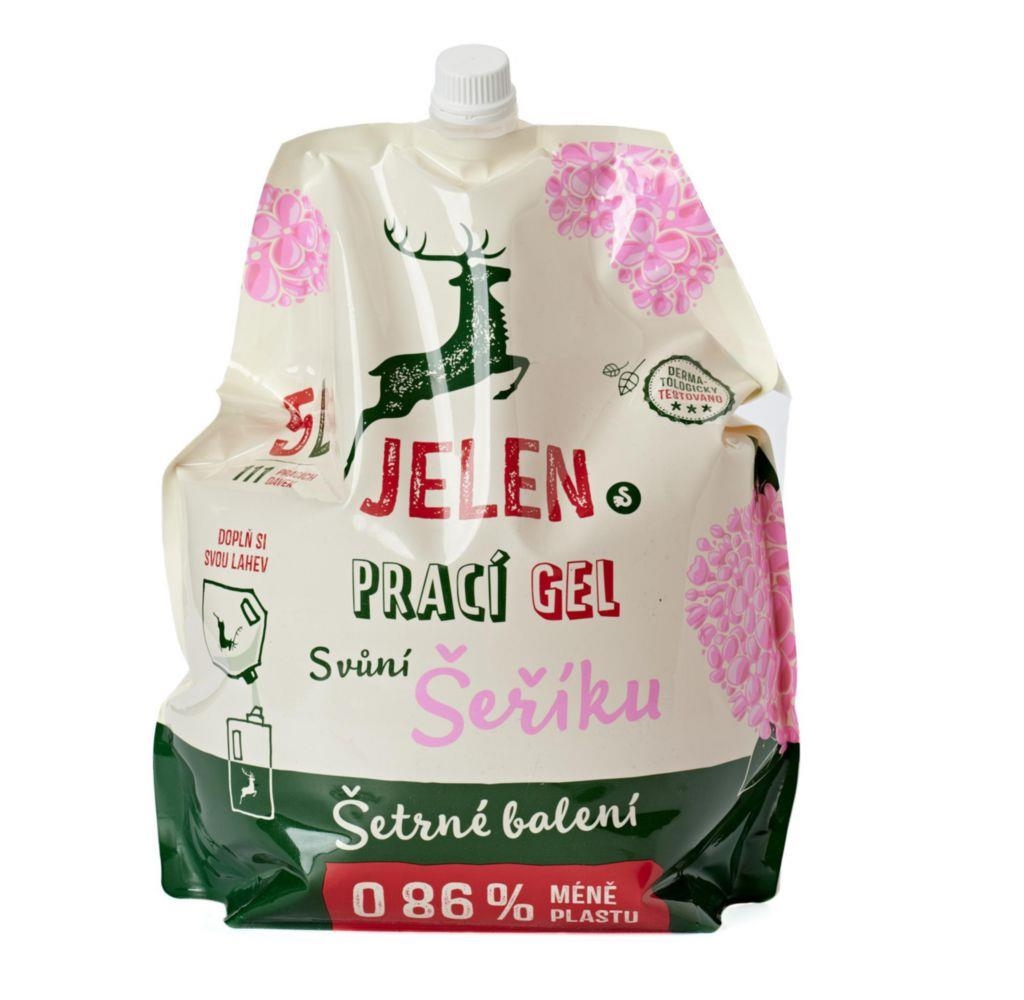 Drogerie a kosmetika - Jelen prací gel s vůní šeříku 5 l Refill 111 dávek