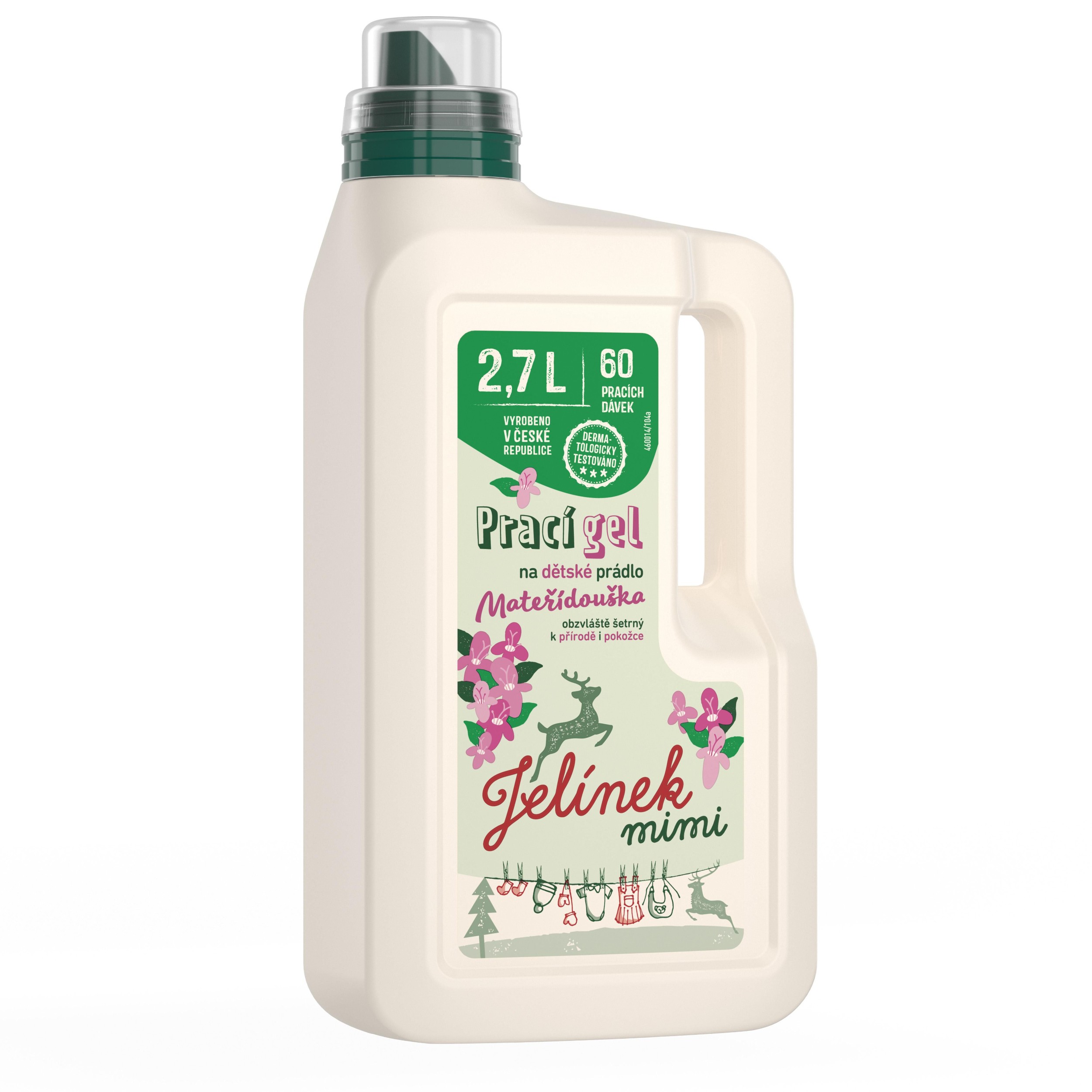 Jelínek Mimi Prací gel na dětské prádlo mateřídouška 2,7l, 60 praní-2