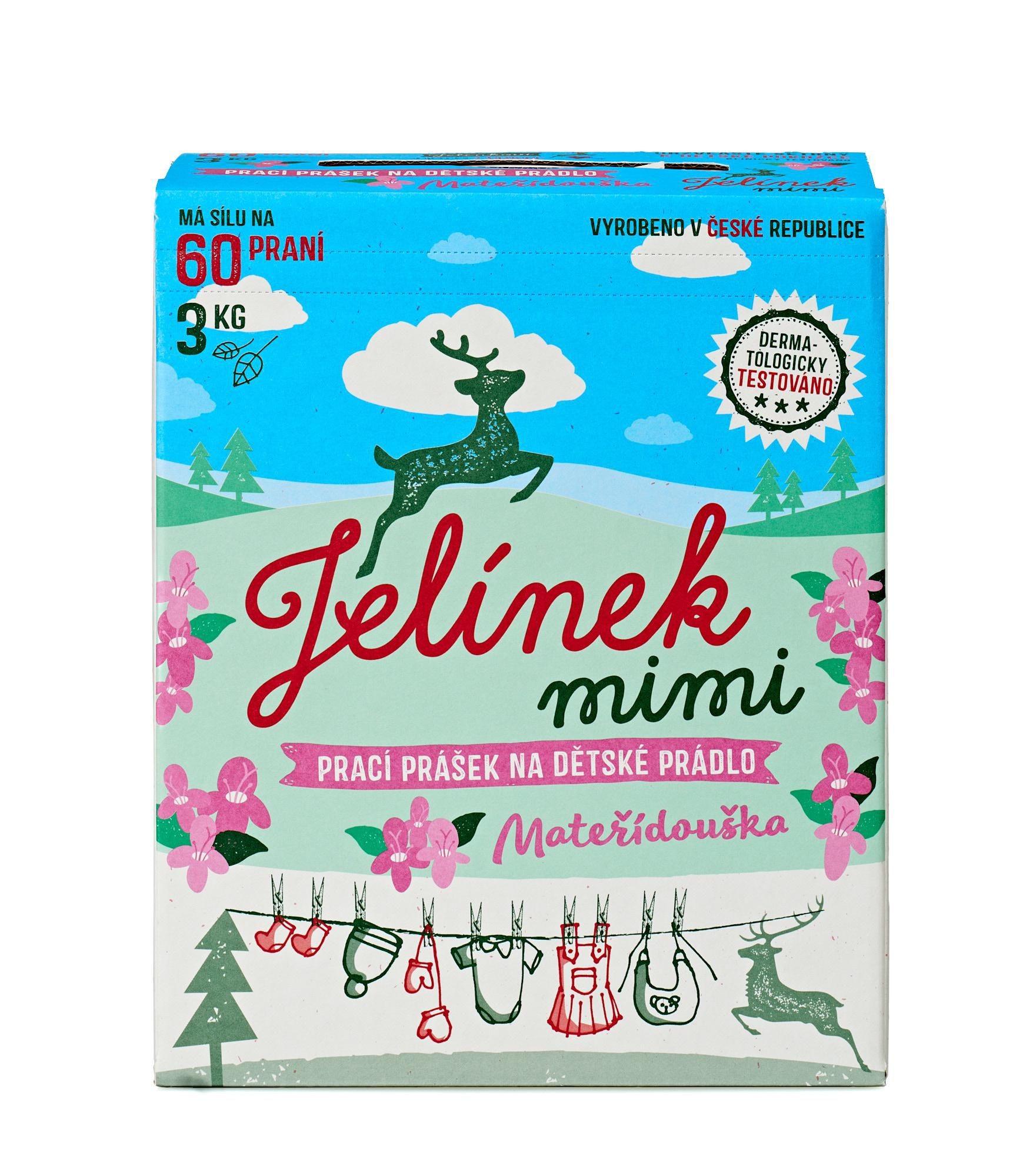 Jelínek Mimi Prací prášek na dětské prádlo mateřídouška 3kg, 60 praní-0
