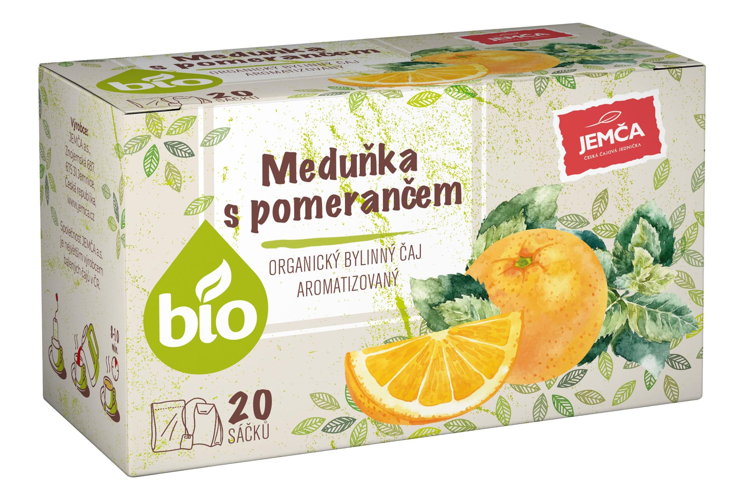 Nápoje - Jemča BIO čaj Meduňka s pomerančem 40g