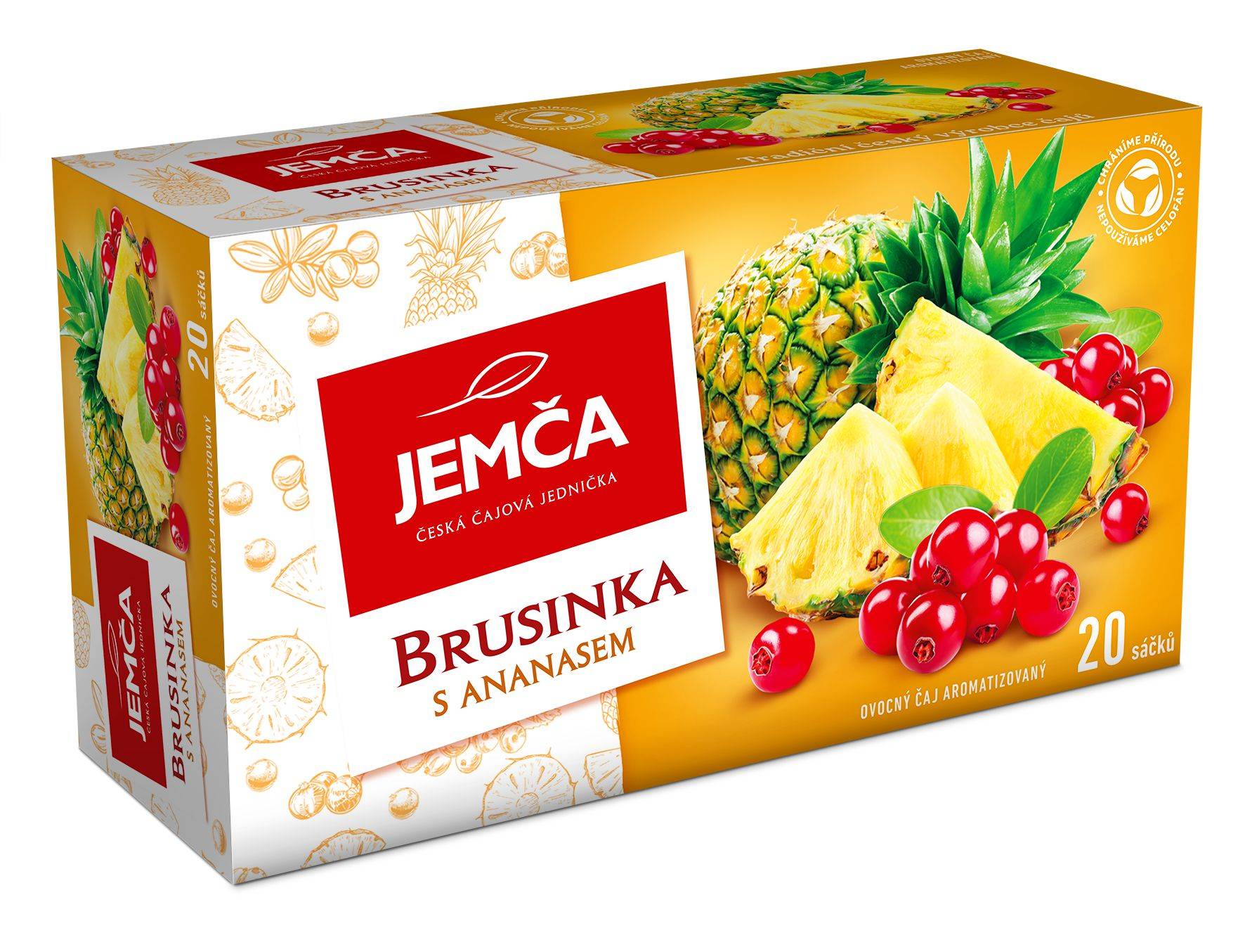 Nápoje - Jemča Brusinka s ananasem 40g