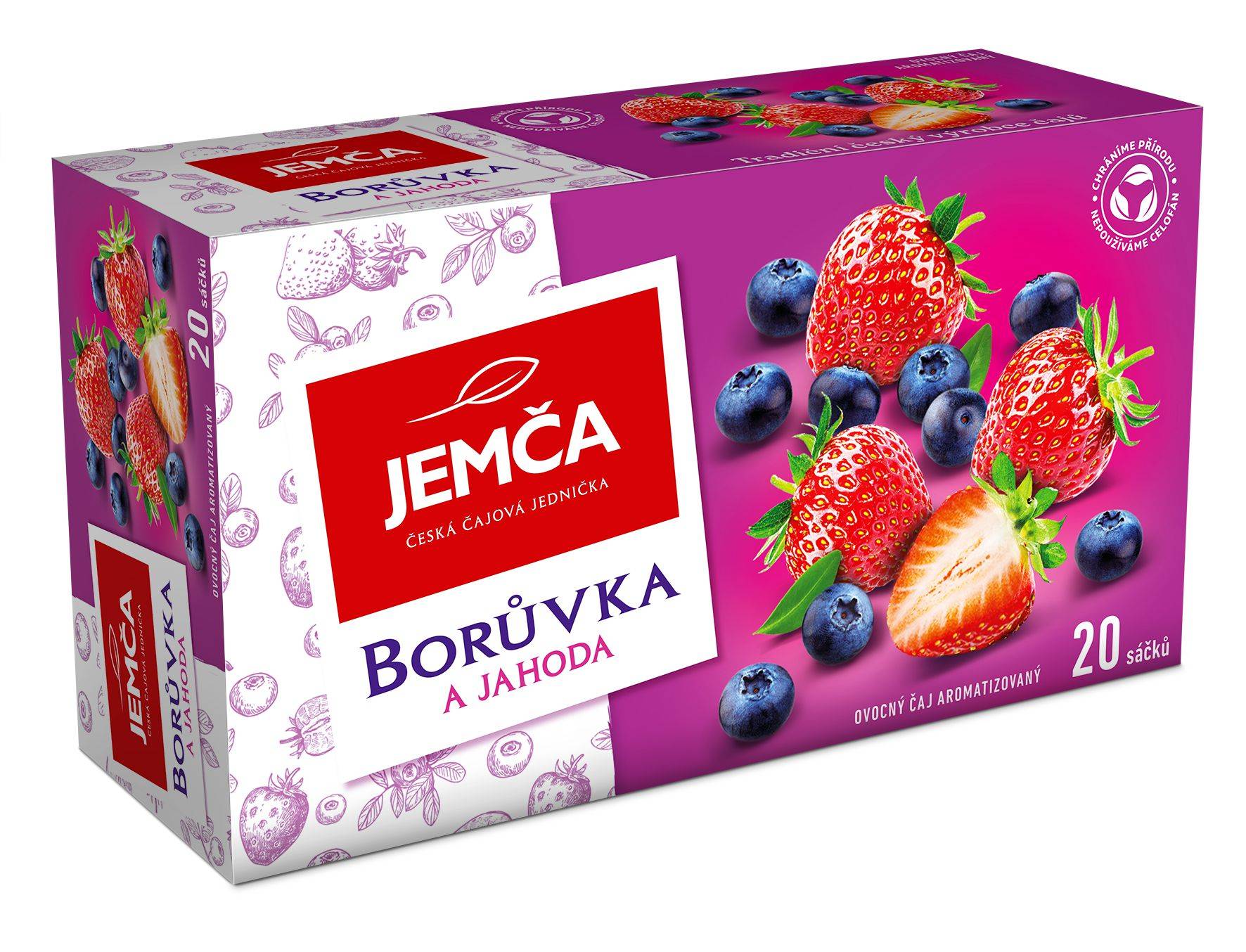 Nápoje - Jemča Ovocný čaj borůvka a jahoda 20x2 g