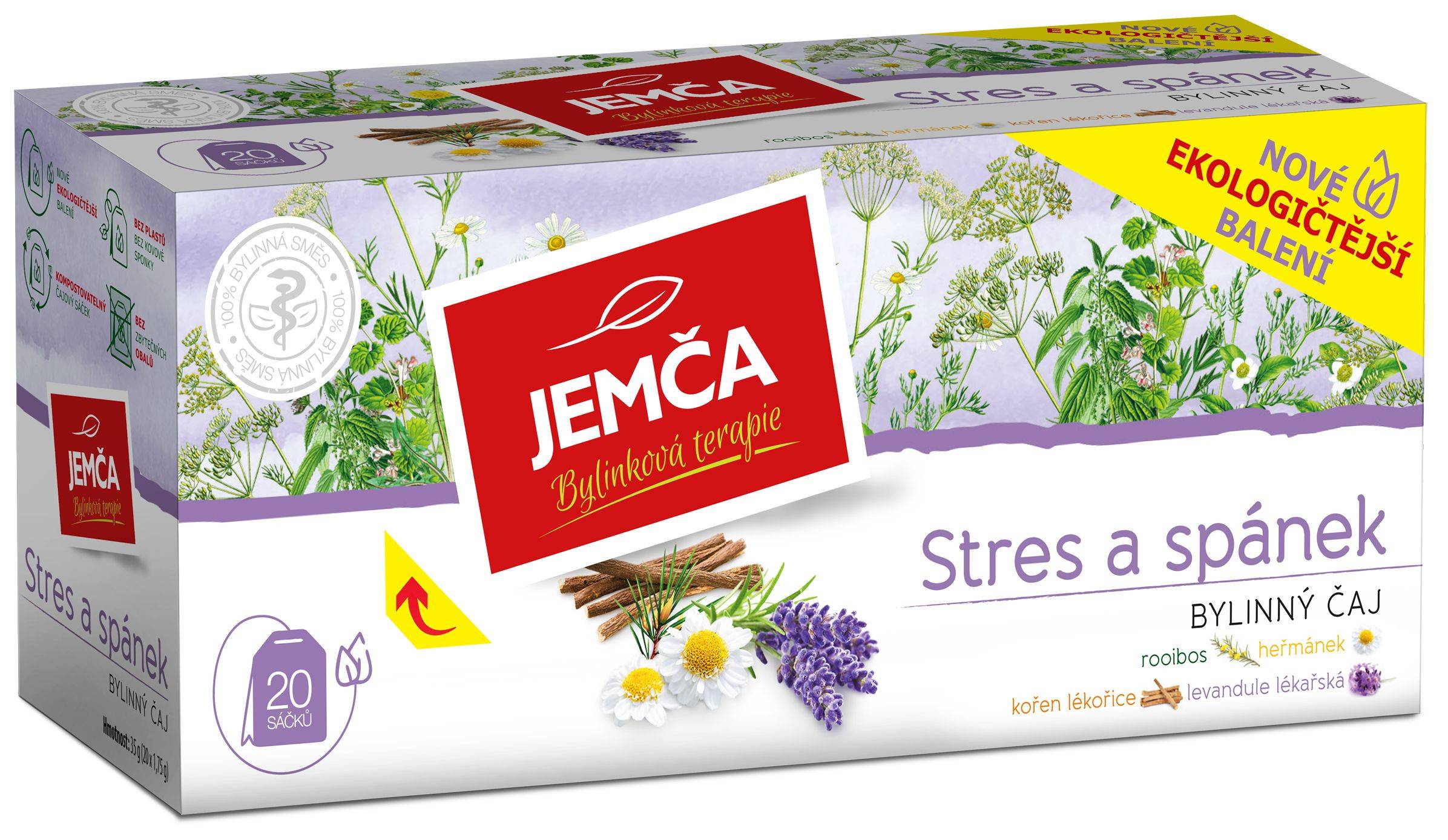 Nápoje - Jemča Stres a spánek bylinný čaj 35 g